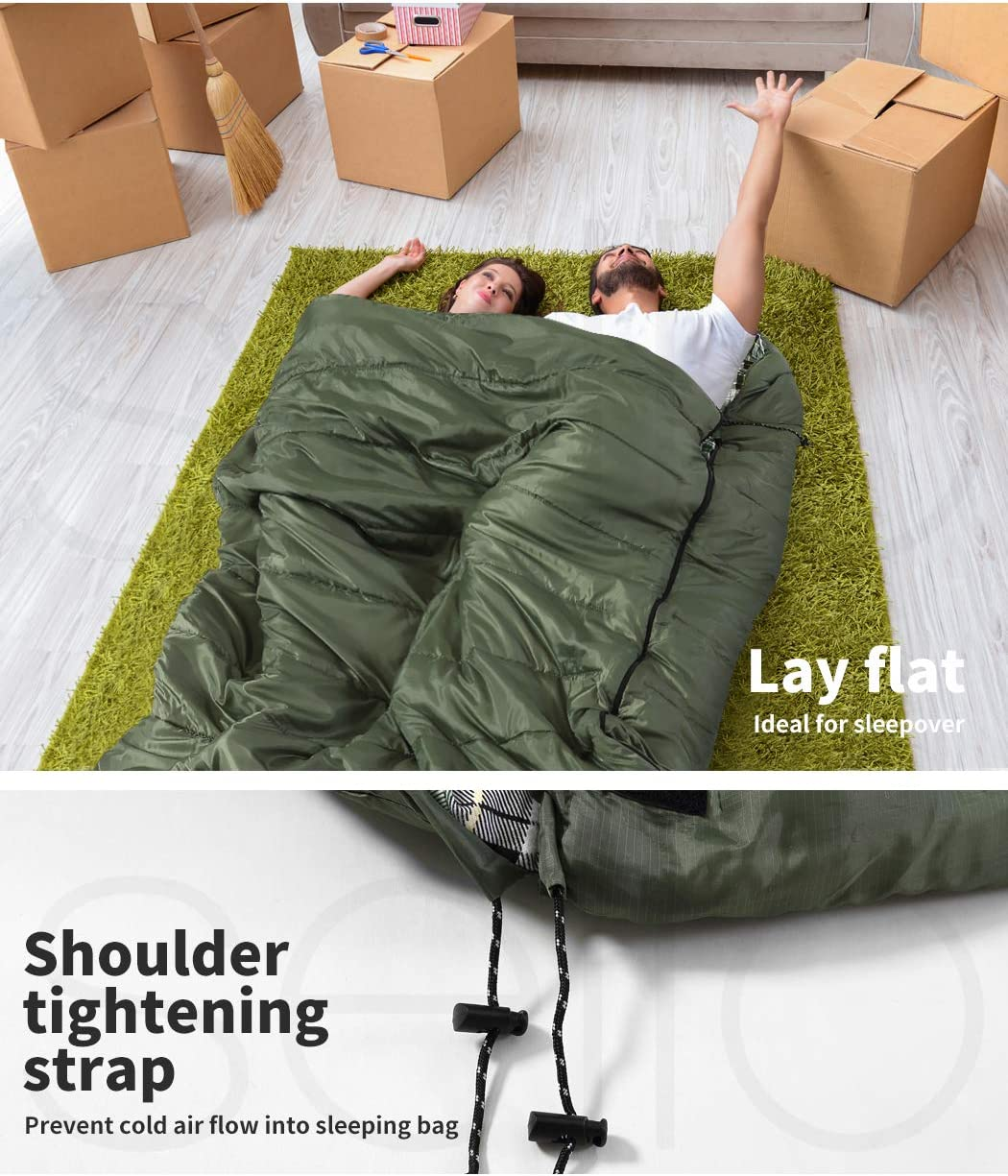 Mountview Sleeping Bag Double Bags Outdoor Camping Hiking Thermal -10℃ Tent image number 5