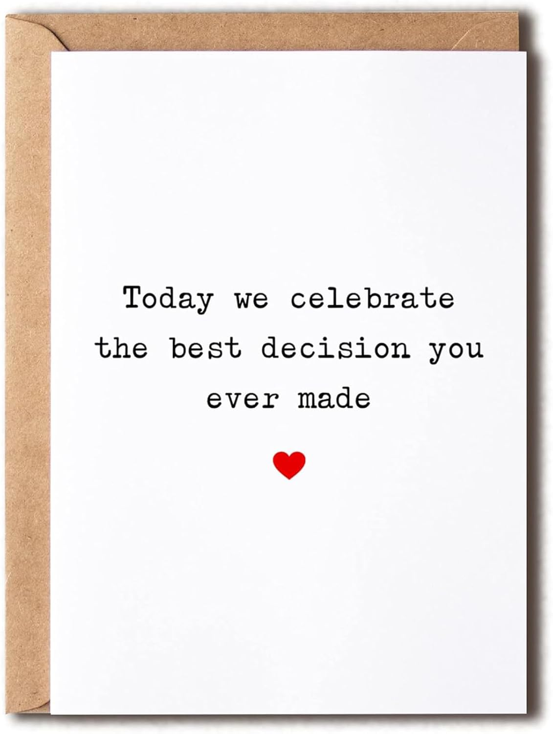 Krysdesigns Funny & Romantic Anniversary Card Engagement Wedding Card - Today We Celebrate the Best Decision You Ever Made - Best Decision You Made, 5X7 Inches image number 3