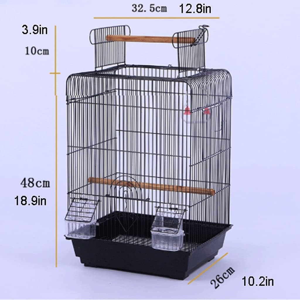 Bird Cage 23" Bird Cage Open Top Medium Small Parrot Parakeet Bird Cage for Cockatiel Sun Parakeet Green Cheek Conure Budgie Finch Canary for Small Exotic Birds and Canaries Garden Decor
