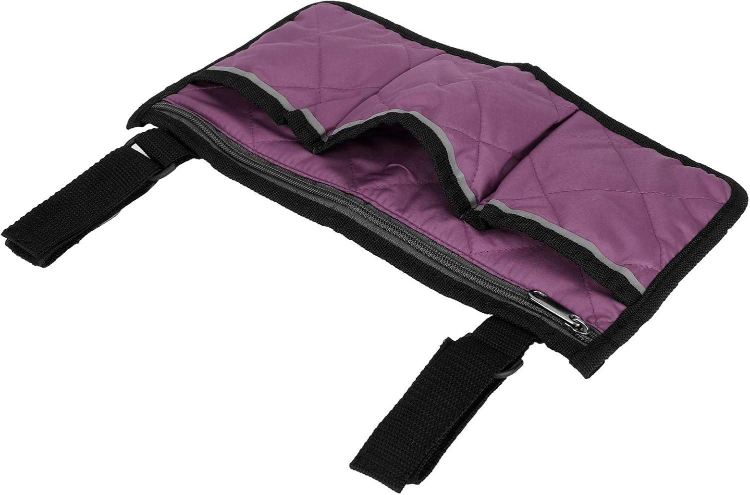 Wheel Chair Storage Tote, Wheelchair Armrest Accessories Wheelchair Bag, for Elderly, Seniors, Adults Armrest Pouch Organizer(Purple) image number 1