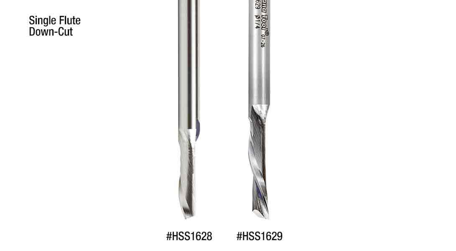 Amana Tool - HSS1654 High Speed Steel (HSS) Double Flute Spiral Aluminum Cutting 1/4 Dia X image number 6