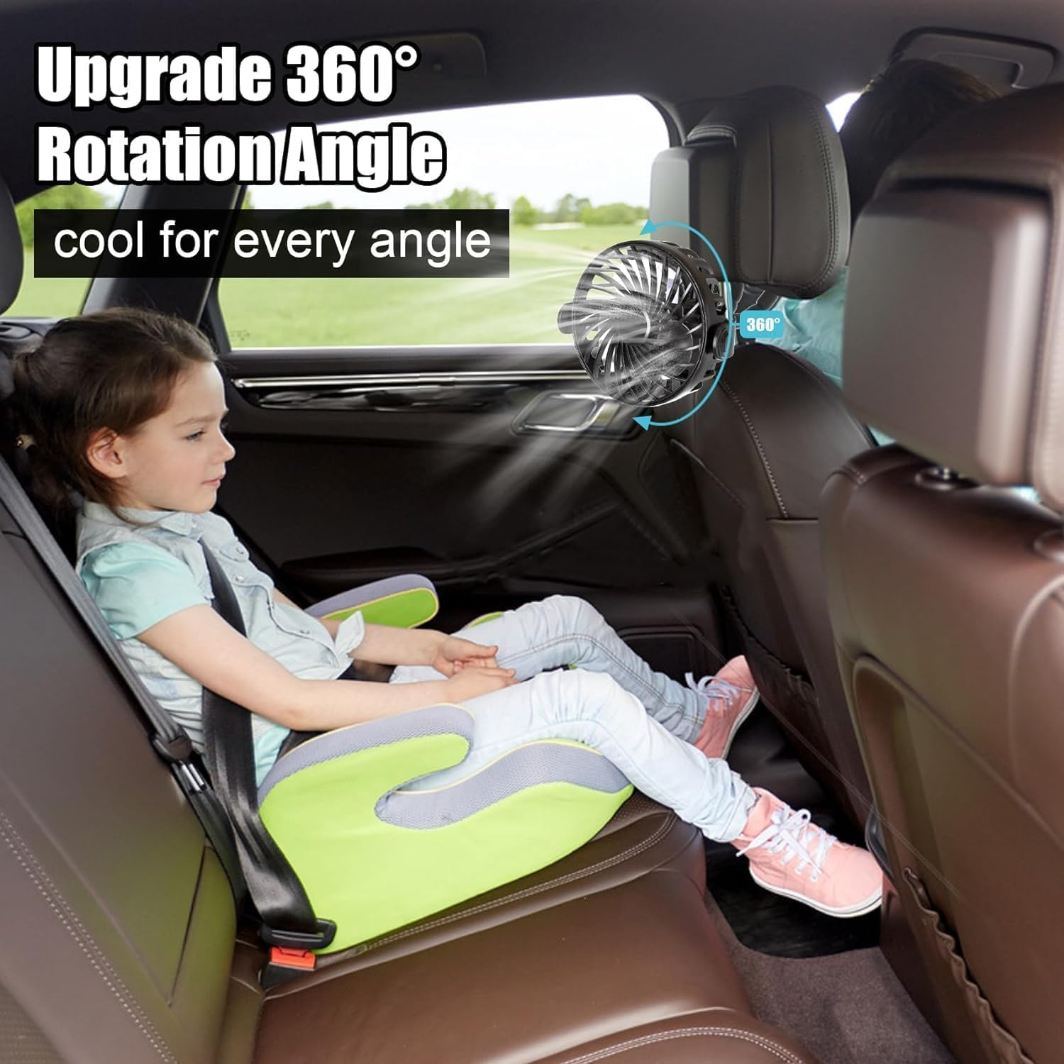 Portable Stroller Fan, 3 Speed 360&deg;Rotate Mini Portable Fan, Rechargeable Battery Powered Fan, Handheld Fan with Flexible Tripod, Mini Personal Fan for Car Seat Crib Treadmill Travel image number 6