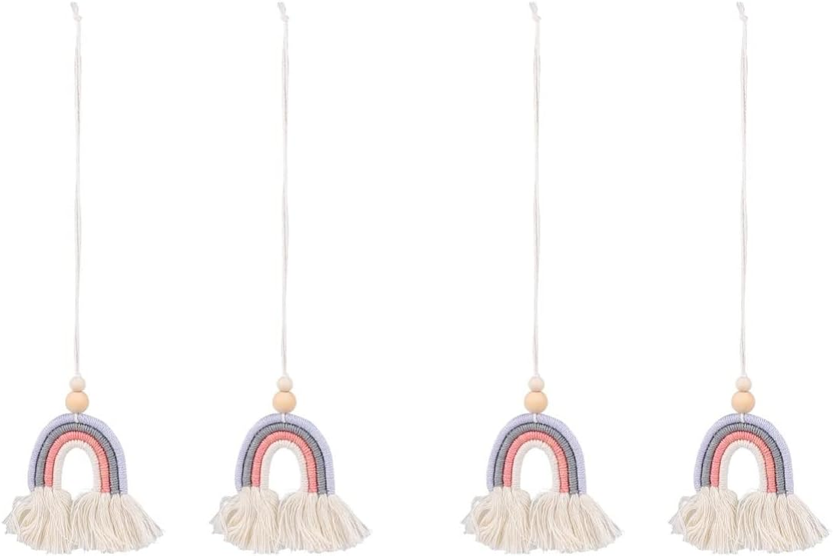 VICASKY 2Pcs Aromatherapy Pendant Handmade Car Accessories Hanging Decor Adorable Rainbow Hanging Air Freshener for Car