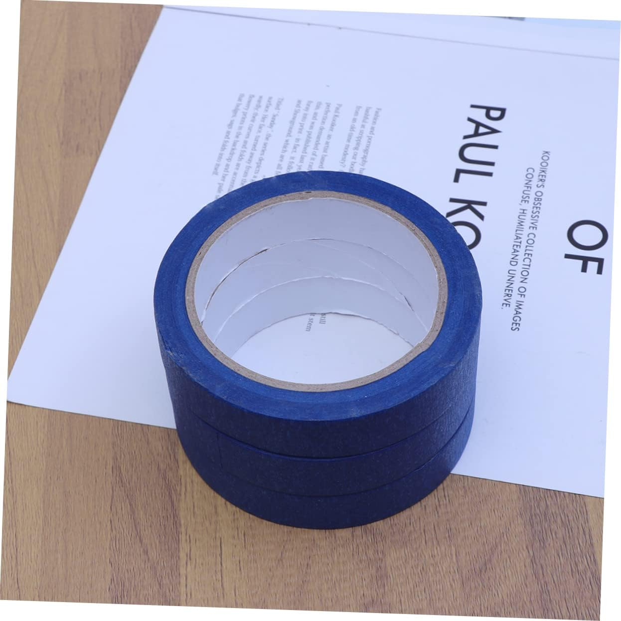 SEWACC 6Pcs High Temperature Resistant Rubber Color Separation Mark Tape Masking Tape for Painting Use Easy Application Uv Resistant Textured Paper image number 4