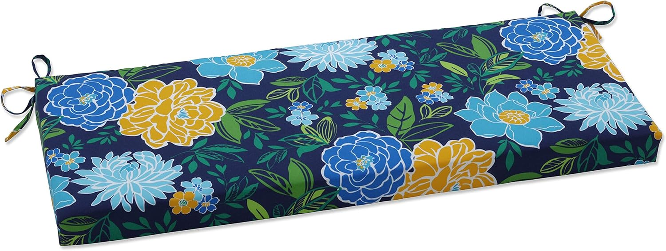 Pillow Perfect 611143 Outdoor/Indoor Sophia Graphite Square Corner Chair Cushion, 36.5" X 18", Black