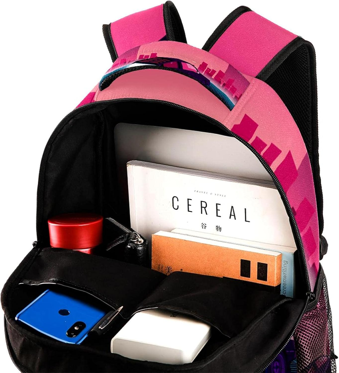 Retro Car S Style Backpack Students Shoulder Bags Travel Bag College School Tote Backpacks image number 2