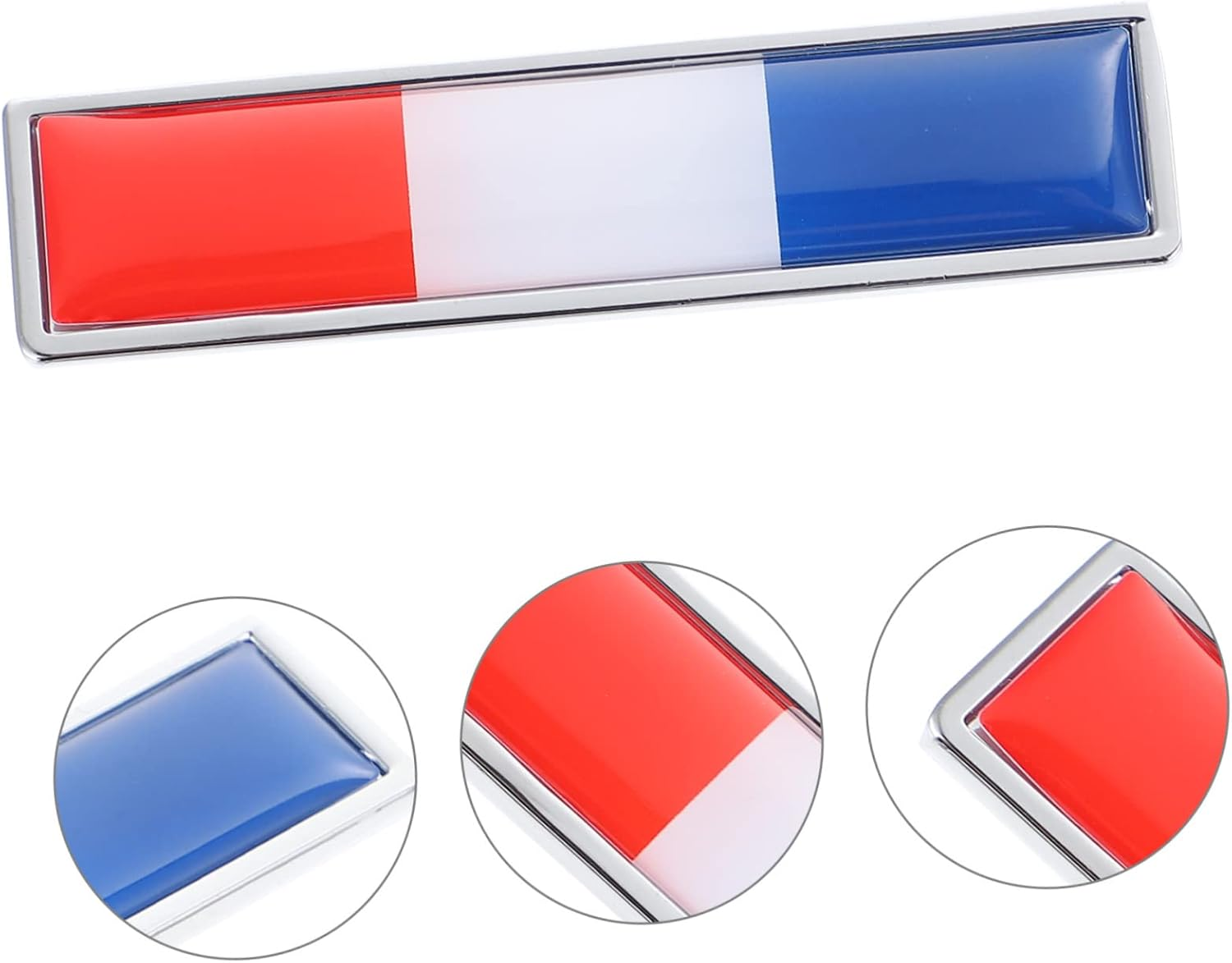 CLISPEED Car Metal Sticker French Flag 2Pcs Auto Decorative Metal Decal Car Styling Sticker Door Emblem for Vehicle and Home Decoration image number 2