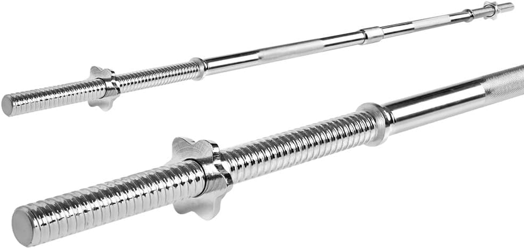 Everfit Barbell Bar, 168Cm Length Fitness Barbells Weight Plates Hand Weights Home Gym Exercise Equipment Workout Sets, with Collars 150Kg Capacity Silver image number 5