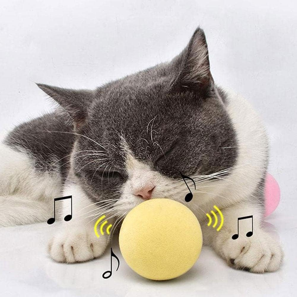 Cat Toys Balls,Automatic Self Rotating Rolling Balls,Pet Smart Interactive Toy,Entertainment Cat Balls Pet Exercise Balls for Kitten Puppy,Lifelike Animal Chirping Sound image number 2