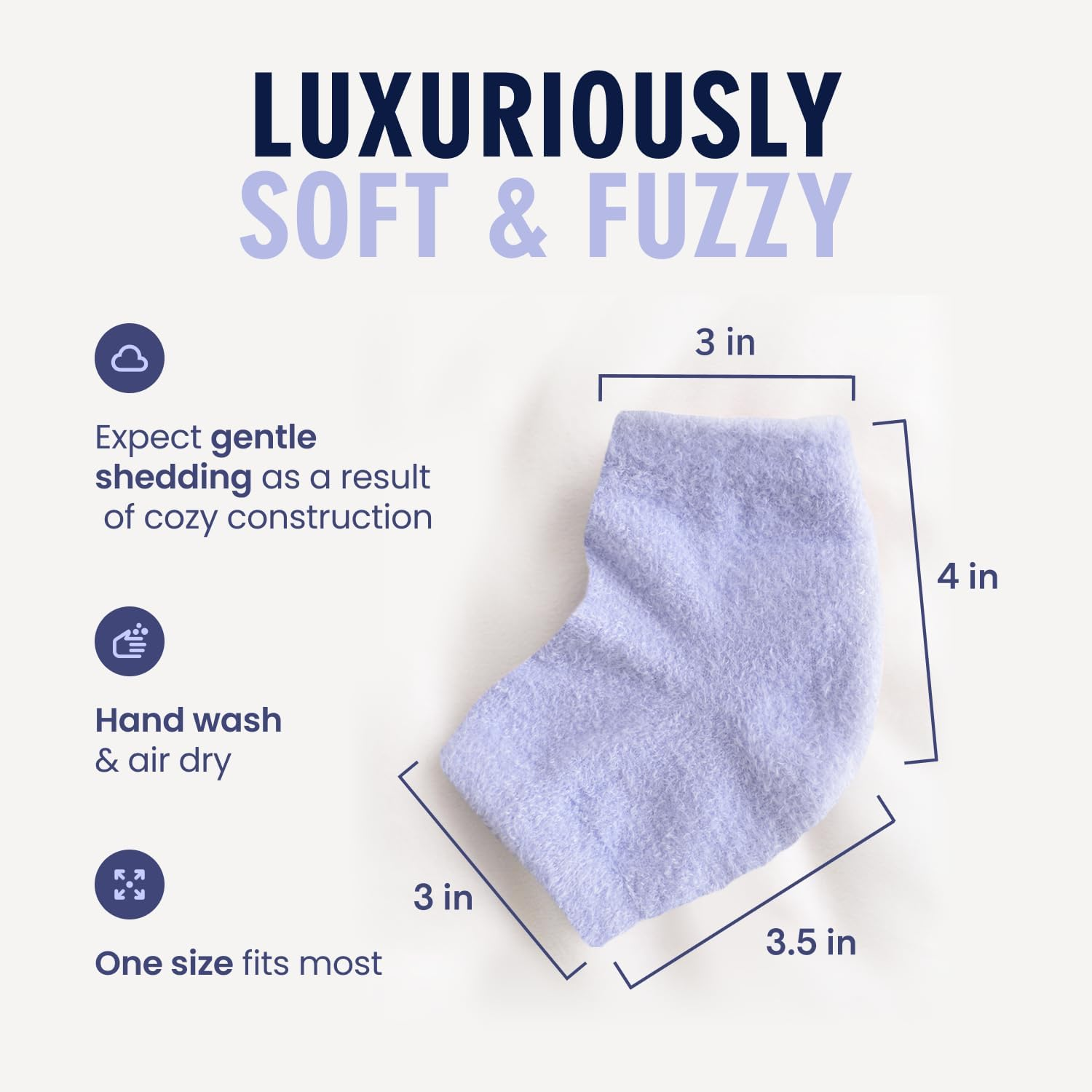 Dr. Frederick'S Original Moisturizing Fuzzy Heel Socks - 2 Pairs - Cozy Gel-Lined Sleep Socks for Women & Men - Soothes Dry, Cracked Feet - Heel Repair - Lilac Leisure - Blue Haven image number 4