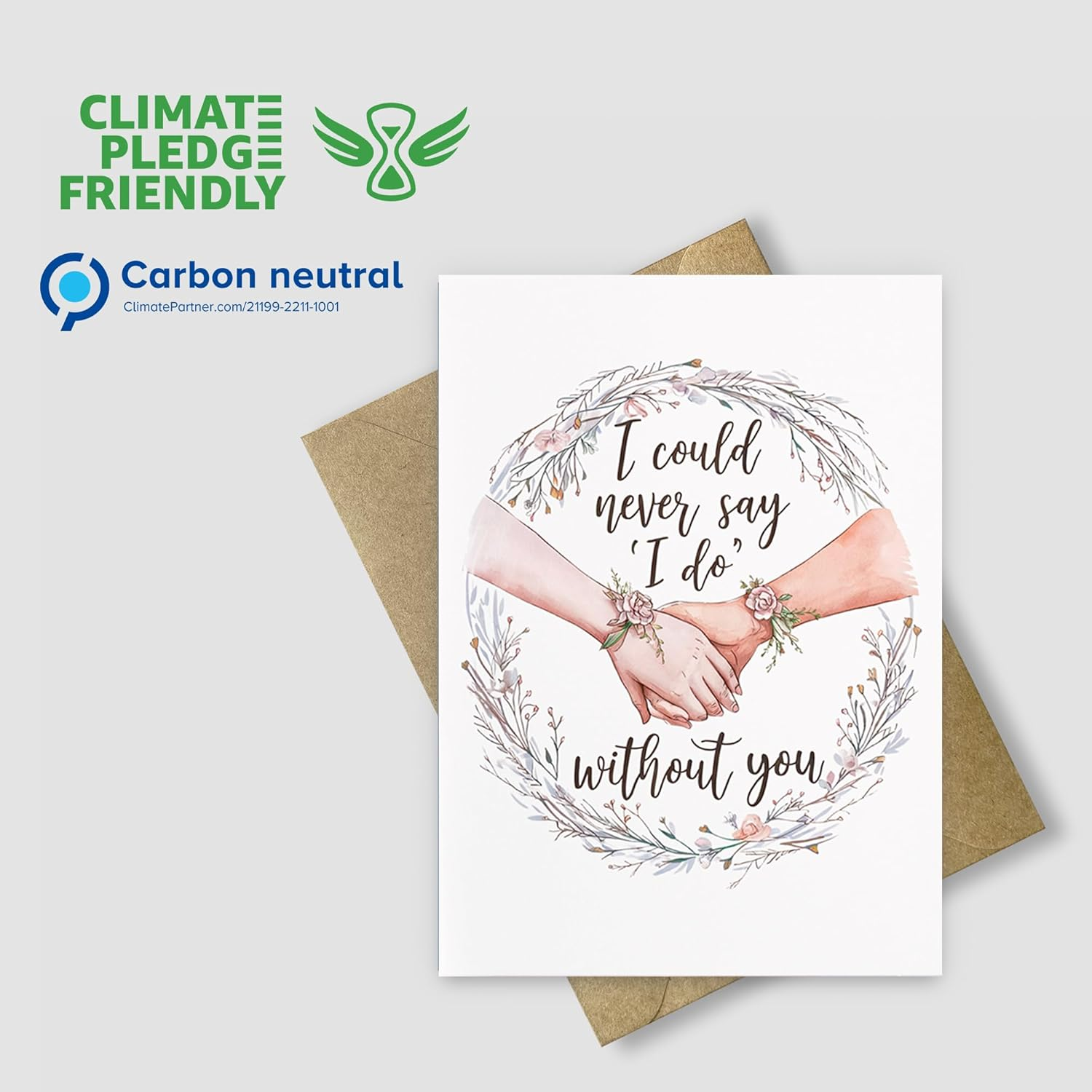 Will You Be My Bridesmaid Card - Bridesmaid Proposal Card - Maid of Honor Card - Matron of Honor Card - Flower Girl Proposal Card - Wedding Essentials - Ring Bearer Proposal - I Could Never Say I Do without You