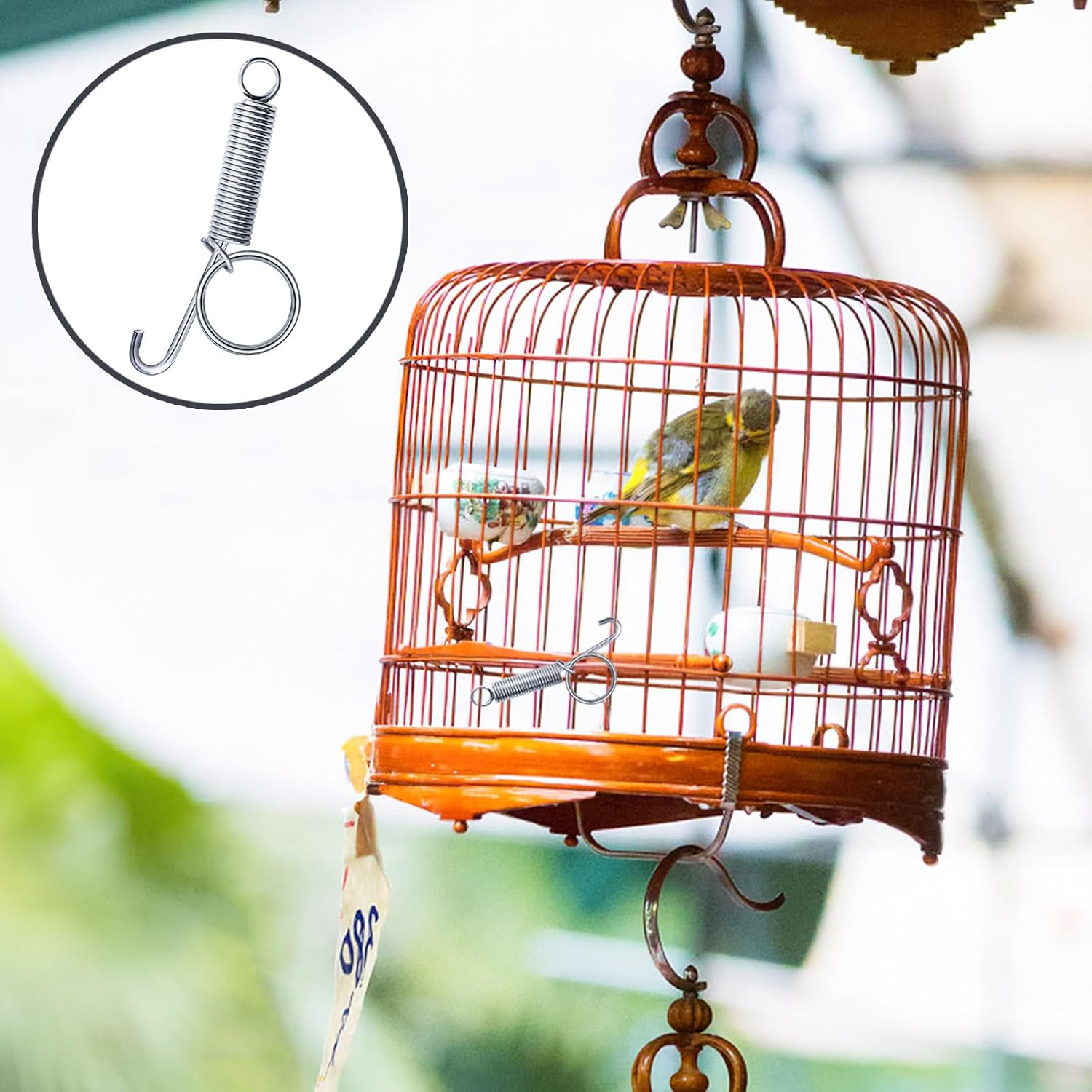 24Pcs Silver Metal Finger Spring Hook Lock Spring Latch for Stabilized Bird，Cat， Hamster， Rabbit，Dog，Parrot，Hedgehog Pet Wire Cage Door image number 2