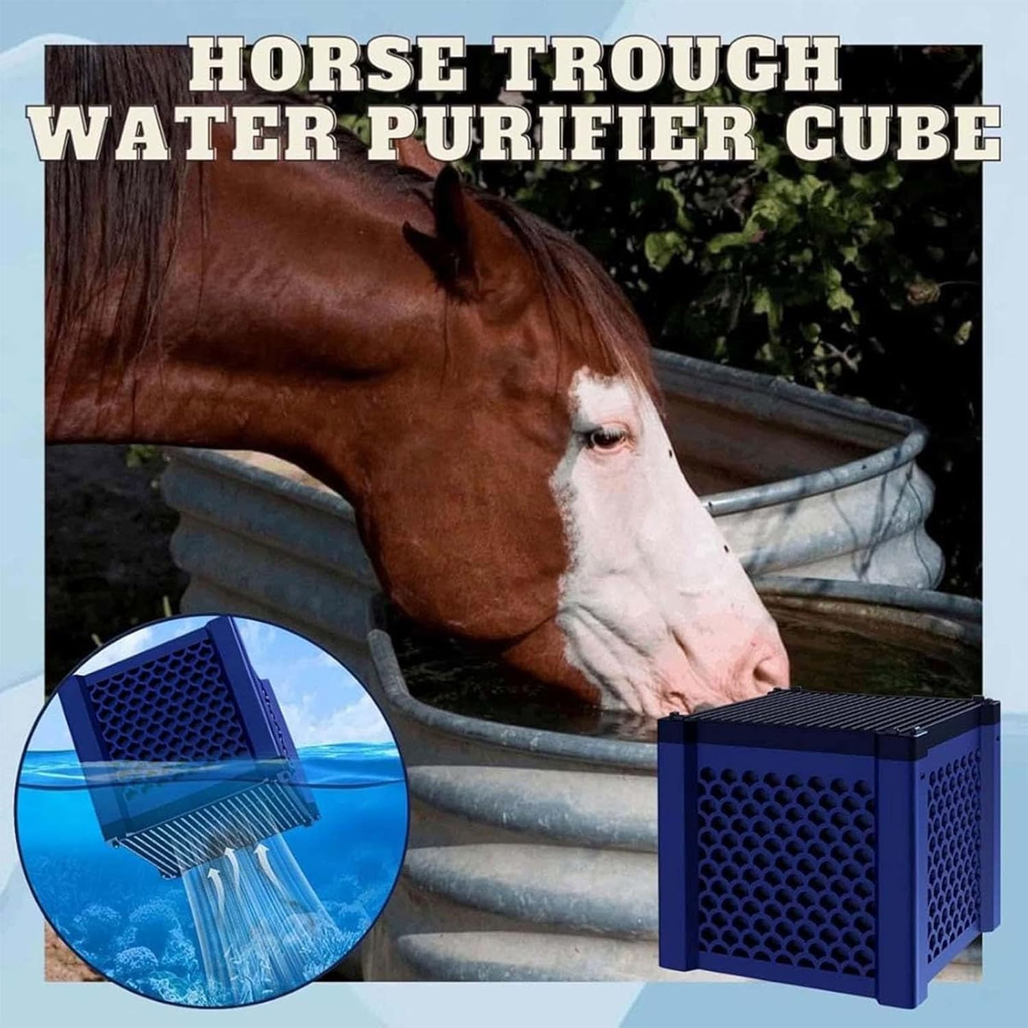 Pure Cube Water Trough Filter 2.0, Eco-Aquarium Water Trough Purifier Cube, Filternatur Activated Carbon Filter Media for Horse Troughs, Livestock Tanks, Fish Ponds & Aquatic Tanks (2Pcs-Red) image number 1