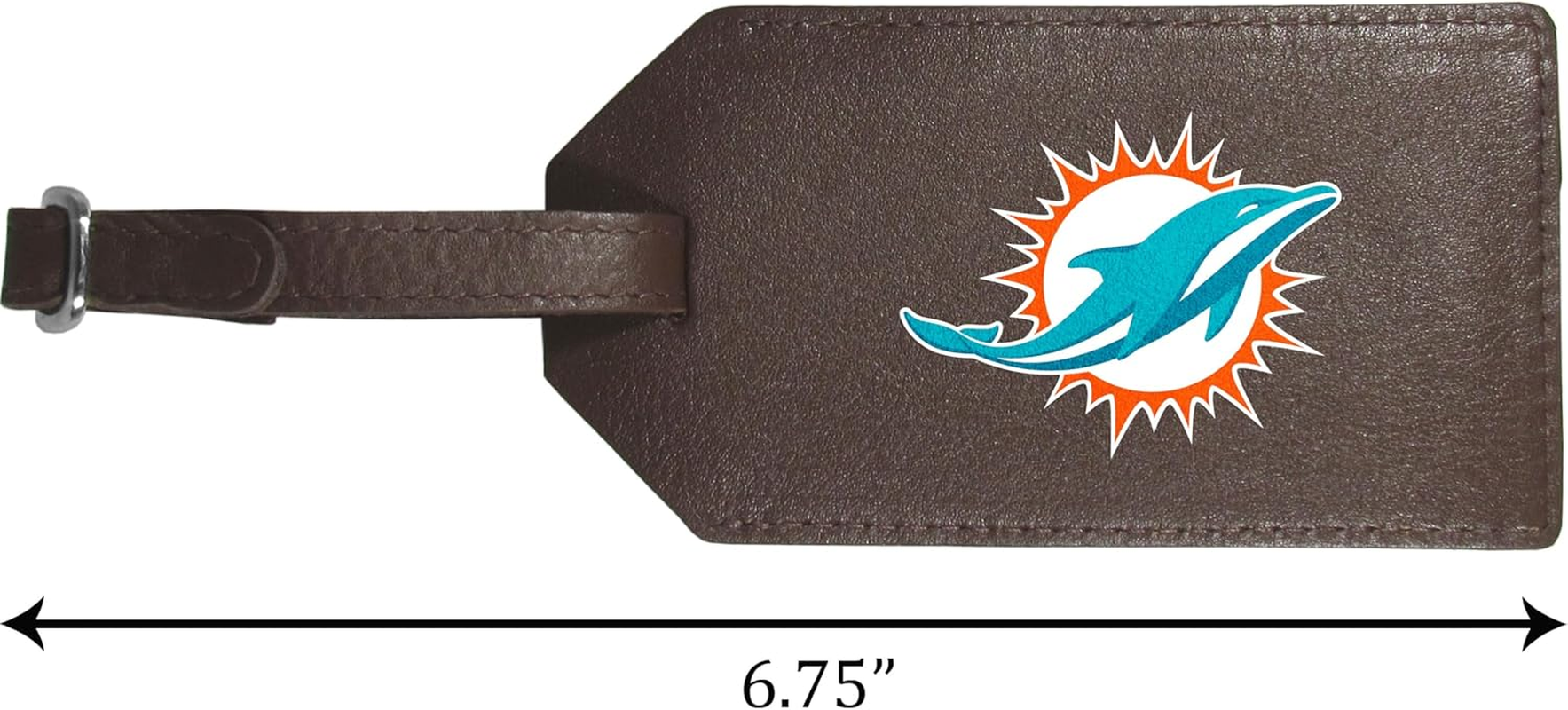 Siskiyou Miami Dolphins Leather Luggage Strap, 2Pk, One Size, Team Colors