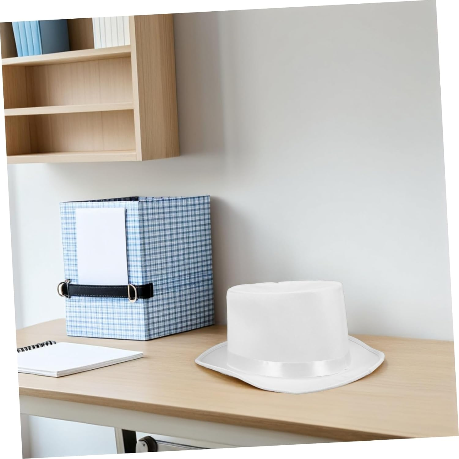 HEALEEP Magician'S Hat Classic Black Costume Accessory for Party for Masquerade Performance Events for Adults Dress up Retro Style Top Hat - White image number 2