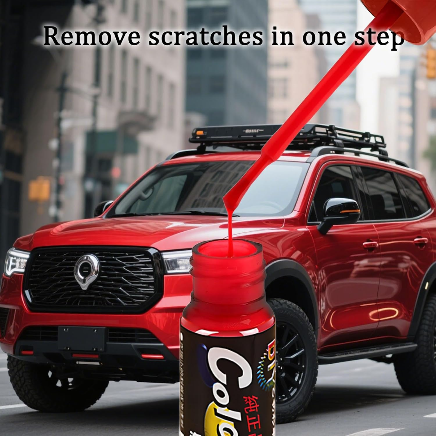 3 Pcs Car Scratch Remover Pen,Touch up Paint Pen,Red Spray Paint, for Car Suitable for Cars Repainting Cover and Repair Scratches, Suitable for Cars, Suv, Truck, Rv, Bicycle(Red) image number 1