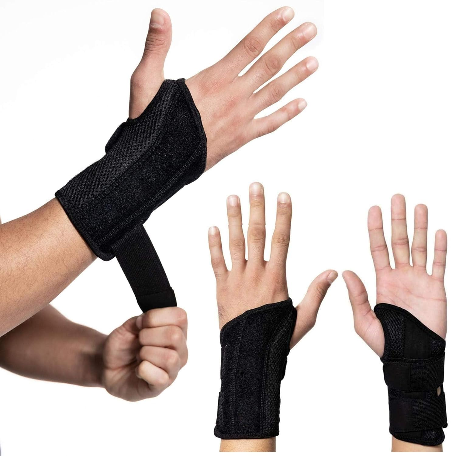 Advanced Wrist Brace - Infused Adjustable Orthopedic Support Splint for Pain, Carpal Tunnel, Arthritis, Tennis Elbow, Tendinitis, RSI, Ganglion Cyst for Men Women Left S/M (Jz_Brace (Ringh S/M)) image number 5