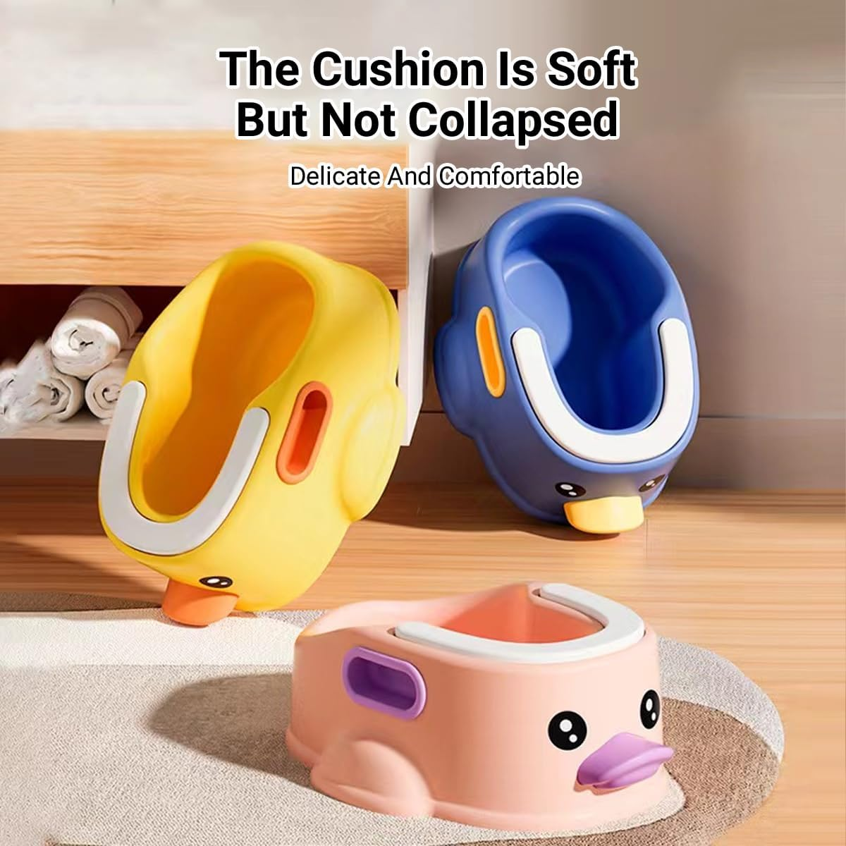 AIMALL Pet Bath Basin, Duck-Themed Cat and Dog Bathing Tub, Non-Slip Sturdy Design, Easy to Clean, Dimensions: 17.3In Length X 12.4In Width X 6.2In Height - Pink image number 2