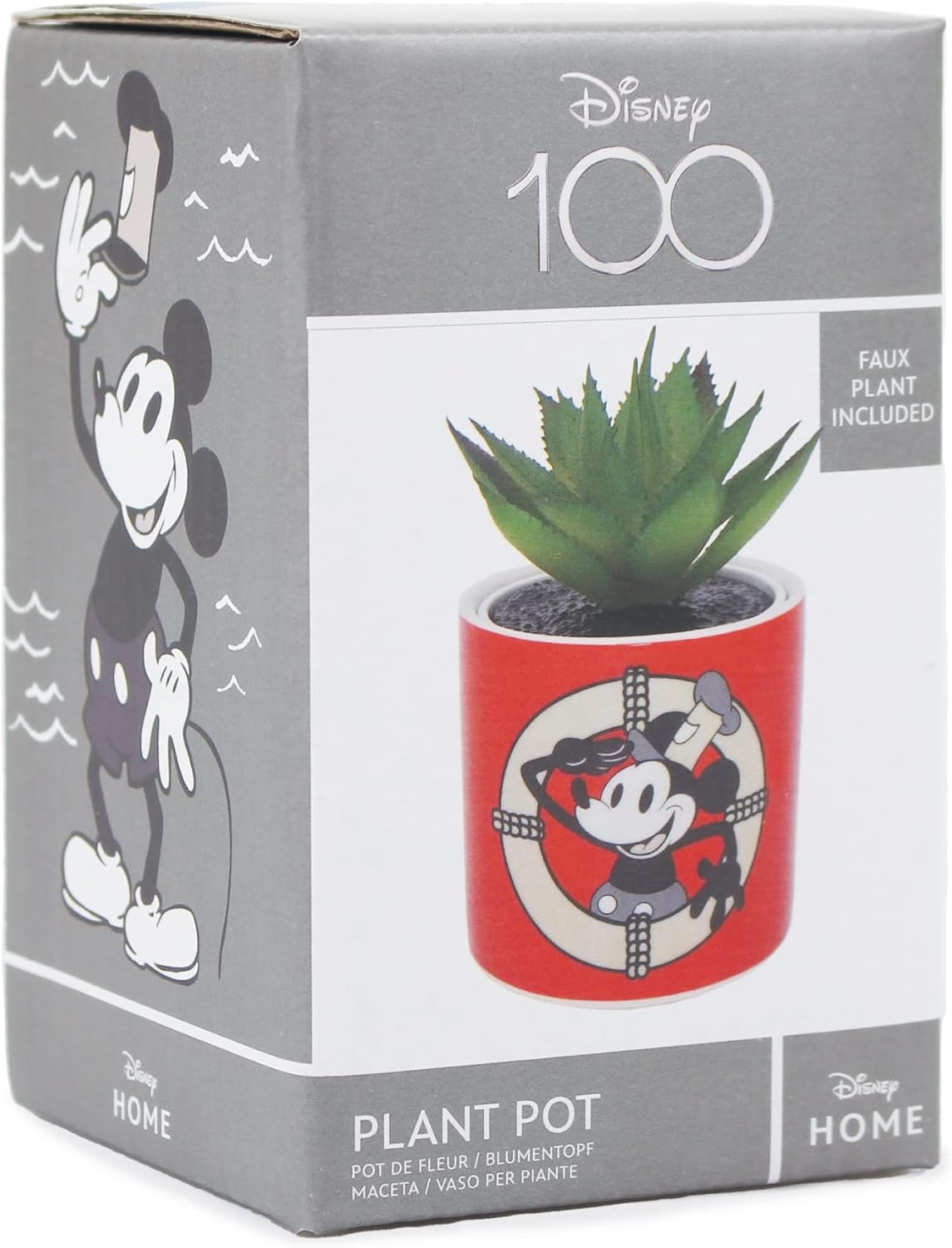 Disney Mickey Mouse Planter with Faux Plant image number 1