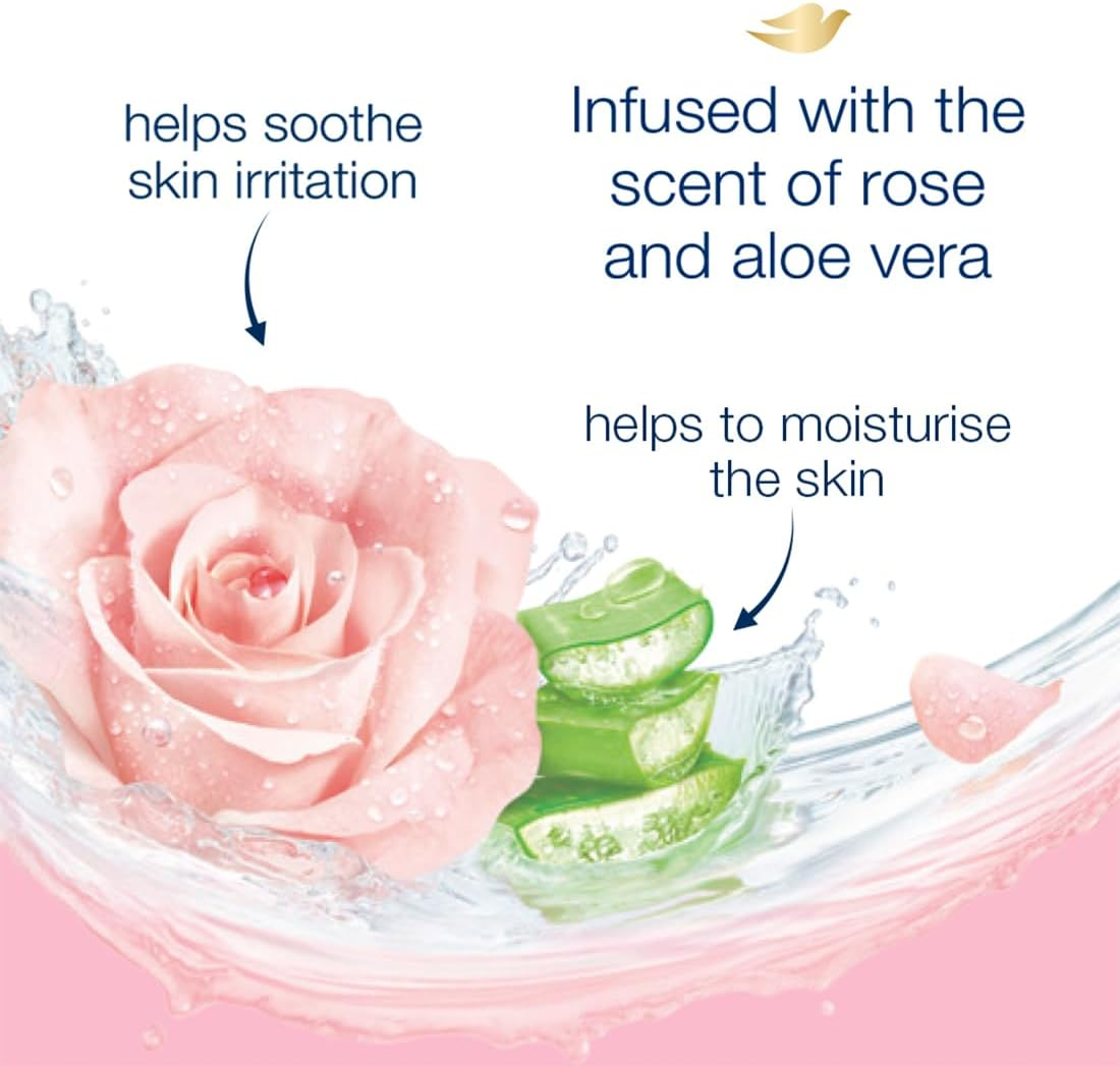 Dove Rose Soothing and Aloe Vera Body Wash 1000 Ml image number 2