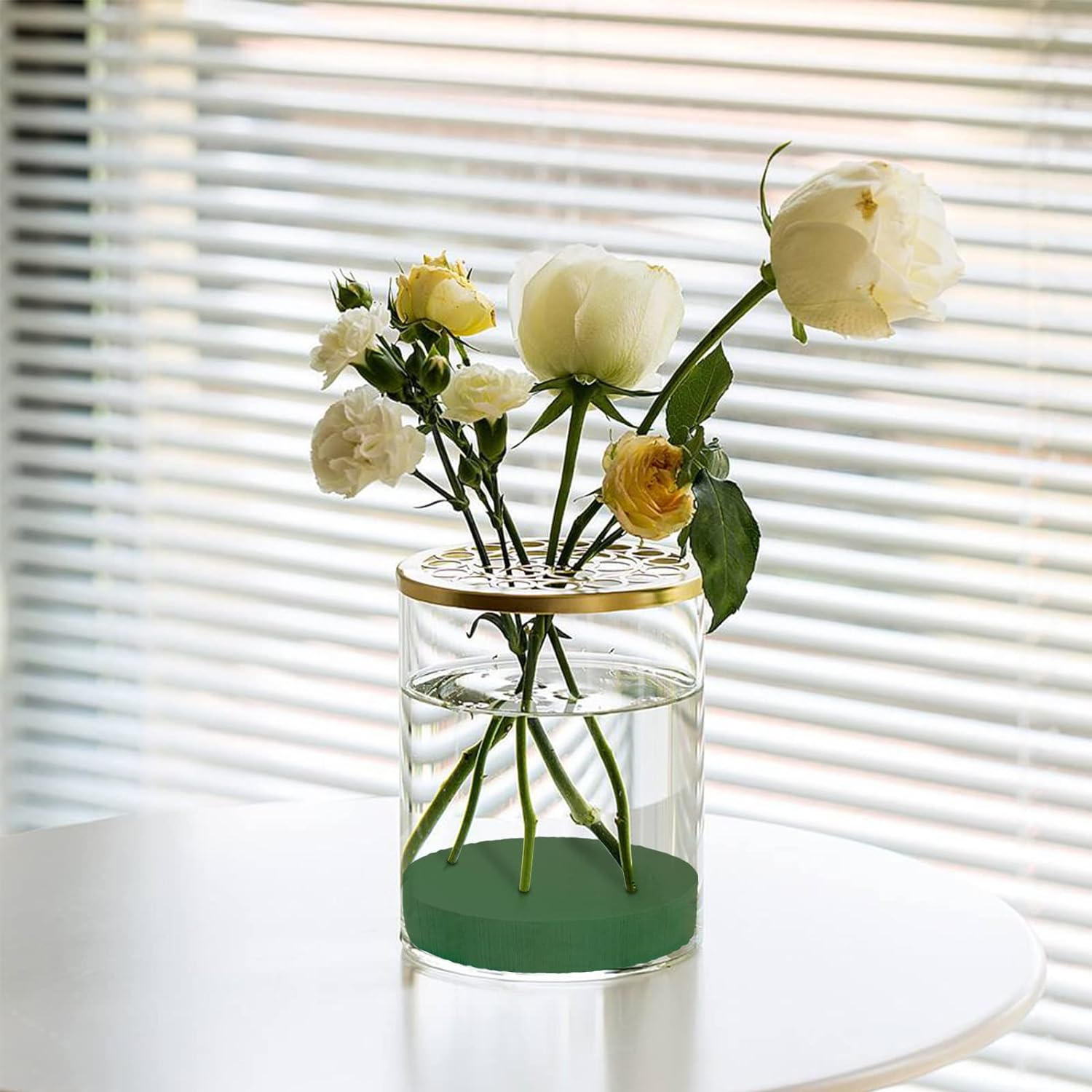 BEWAVE 8 Pcs Floral Foam Blocks round Wet & Dry Foam Bricks Green Styrofoam 16.5CM Large for Artificial Flowers Wedding Birthdays Home and Garden Decorations image number 4