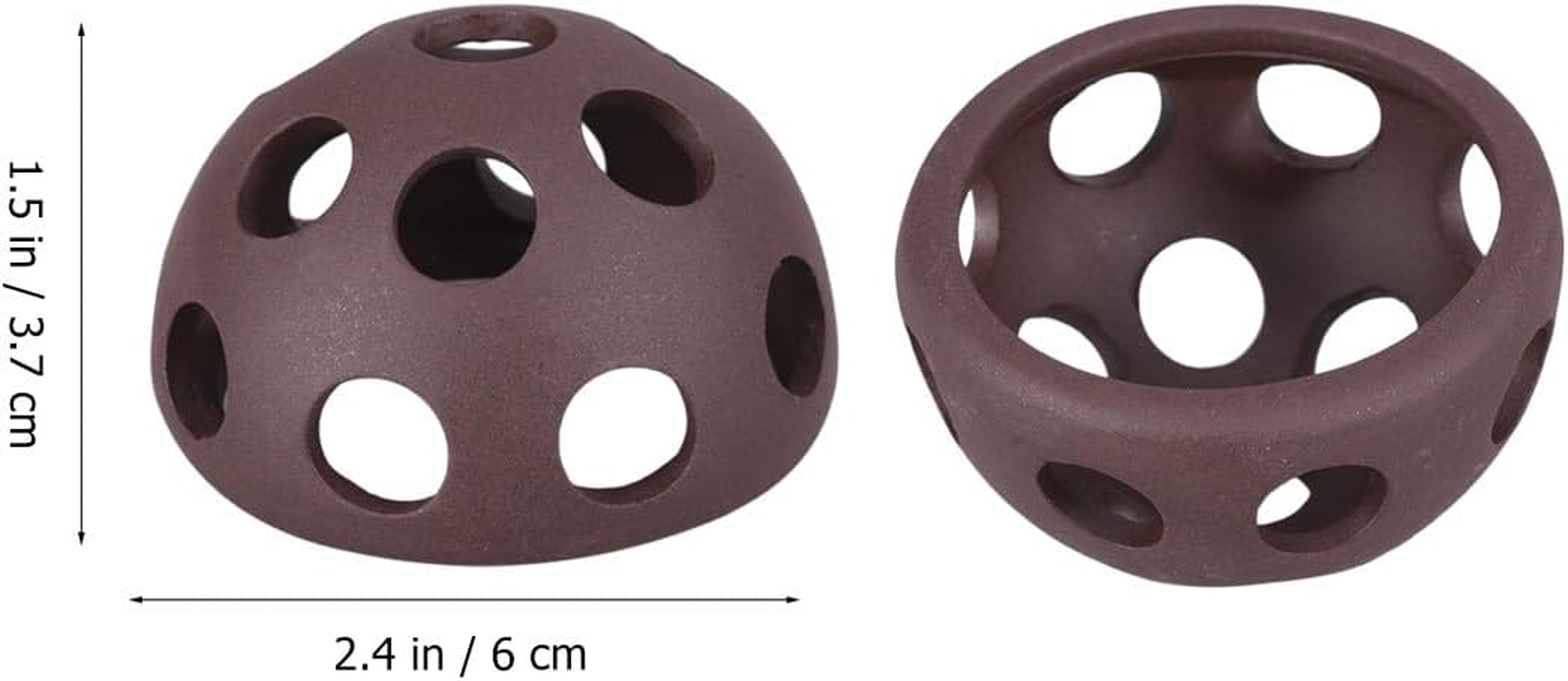 EXAOMBLE 2 Pcs Porous Ceramic Shrimp Breeding Nest Set Small Hemisphere Shrimp House for Aquarium Fish Tank Underwater Suitable for Aquatic Pets image number 6