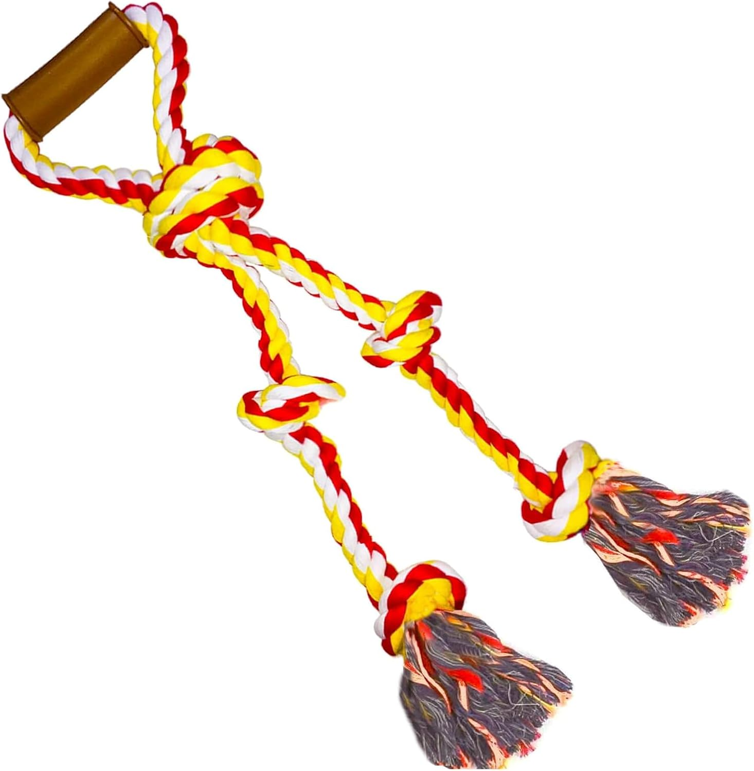 Extra Large Dog Rope Toys for Aggressive Chewers Tug of War Rope Interactive Heavy Duty Outdoor Medium Large Breed XL Dog Chew Rope Durable 3 Way Dog Rope Tough Pull Rope with Handle - Blue image number 6