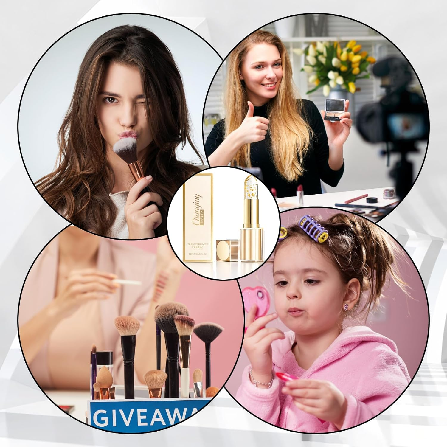 Lipsticks for Women, Transparent Colour Changing Lipstick with Hydration, Long-Lasting Non-Sticky Lip Stick, Ph-Reactive Formula for Natural-Looking Makeup