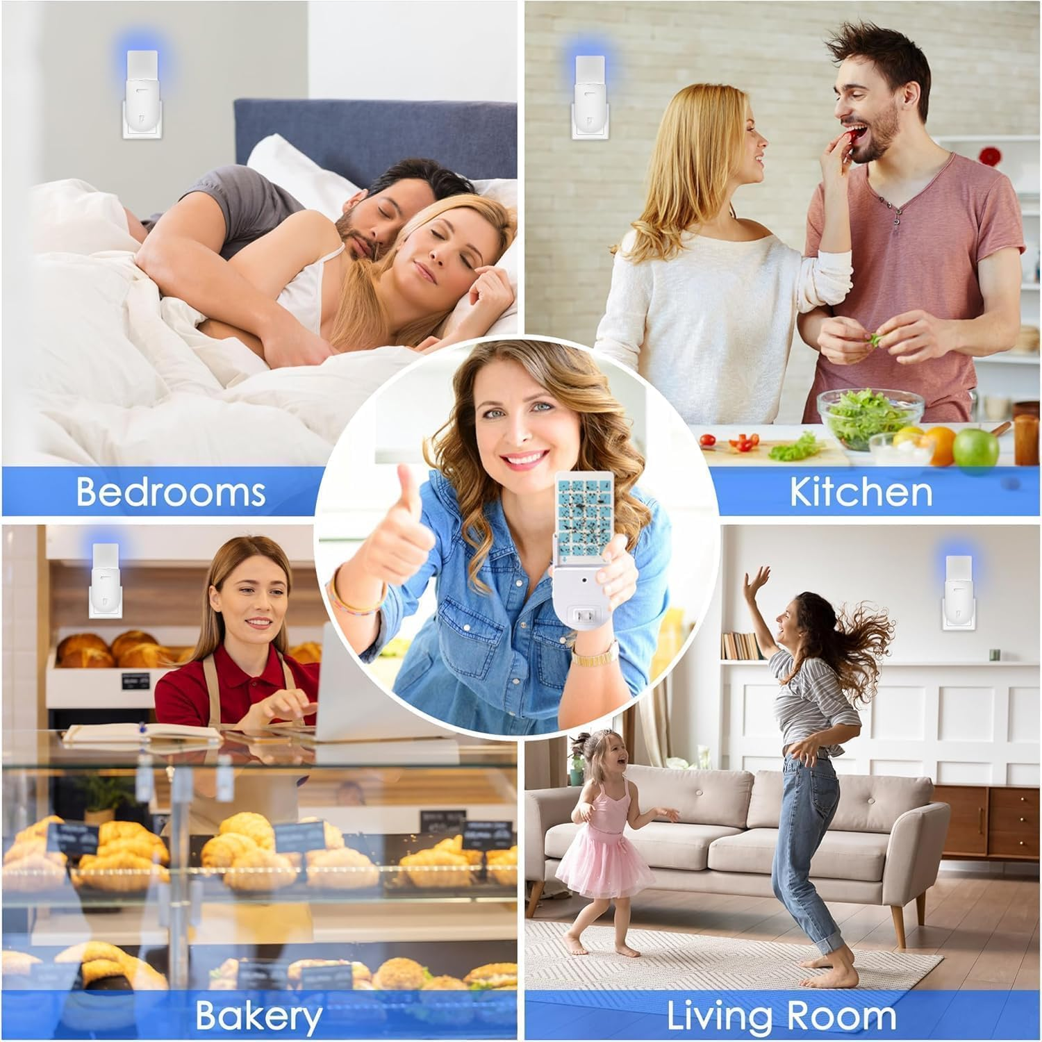 2 Pack Flying Insect Trap, Indoor Plug-In Mosquito Killer with UV Attractant & Glue Boards for Flies, Fruit Flies, Moths, Gnats, Adjustable Warm Night Light, 20 Sticky Glue Boards - Safe & Odorless image number 4