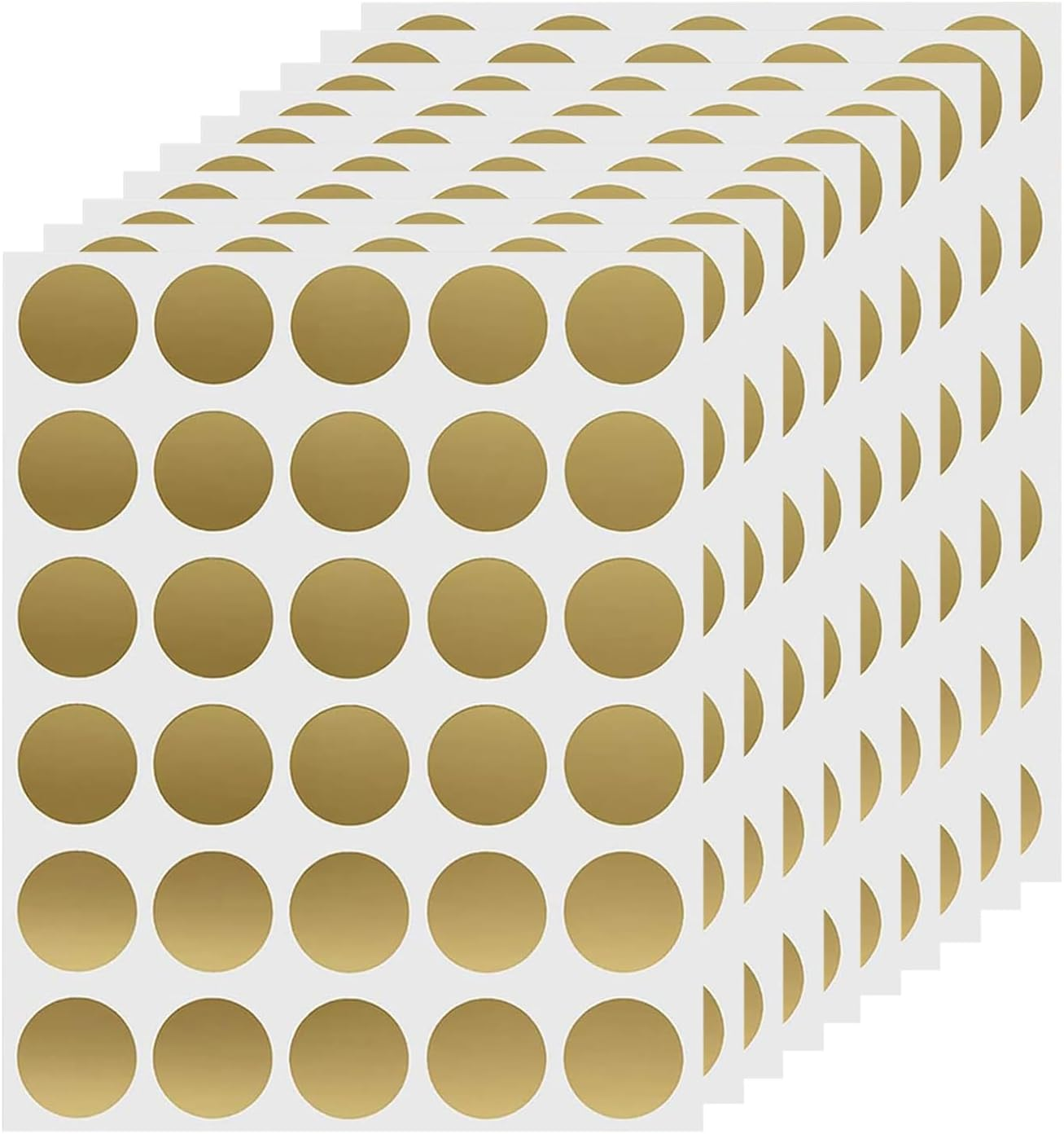 300 Pack Scratch off Stickers 1 Inch, Self-Adhesive Scratch off Labels round Gold Circle Stickers for DIY Reward Card Wedding Games (Gold) image number 5