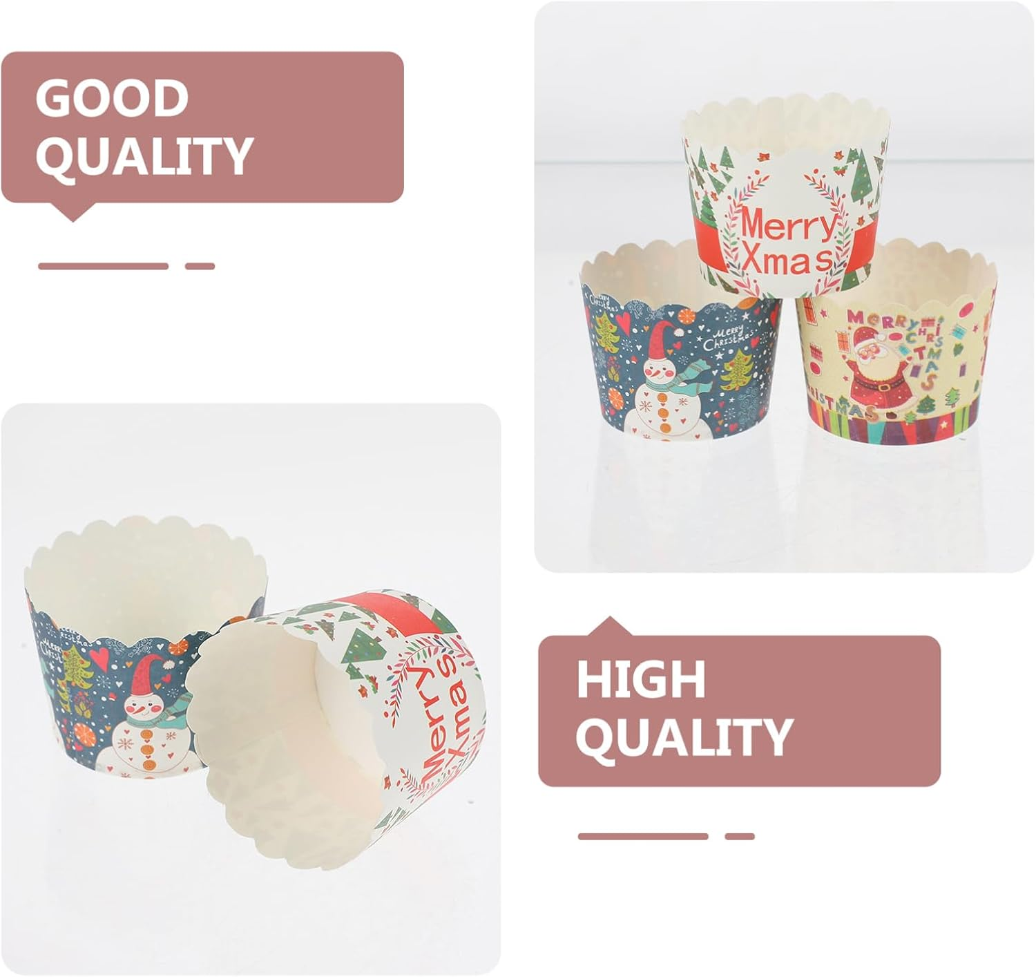 150Pcs Cake S Muffin Cups Baking Cupcake Tools Xmas Muffin Cups Dessert Cup image number 6