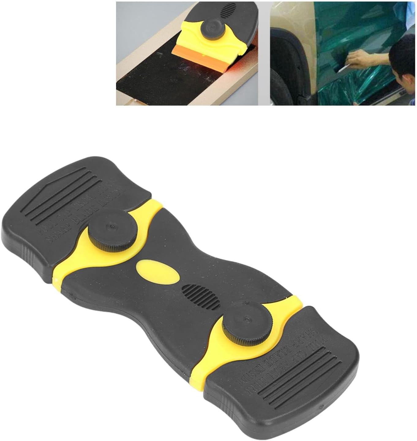 Razor Blade Cleaning Scraper, Glass Scraper for Window, Tough Plastic Scrapers, Adhesive Remover, Car Detailing Hand Tools (Blue) image number 3