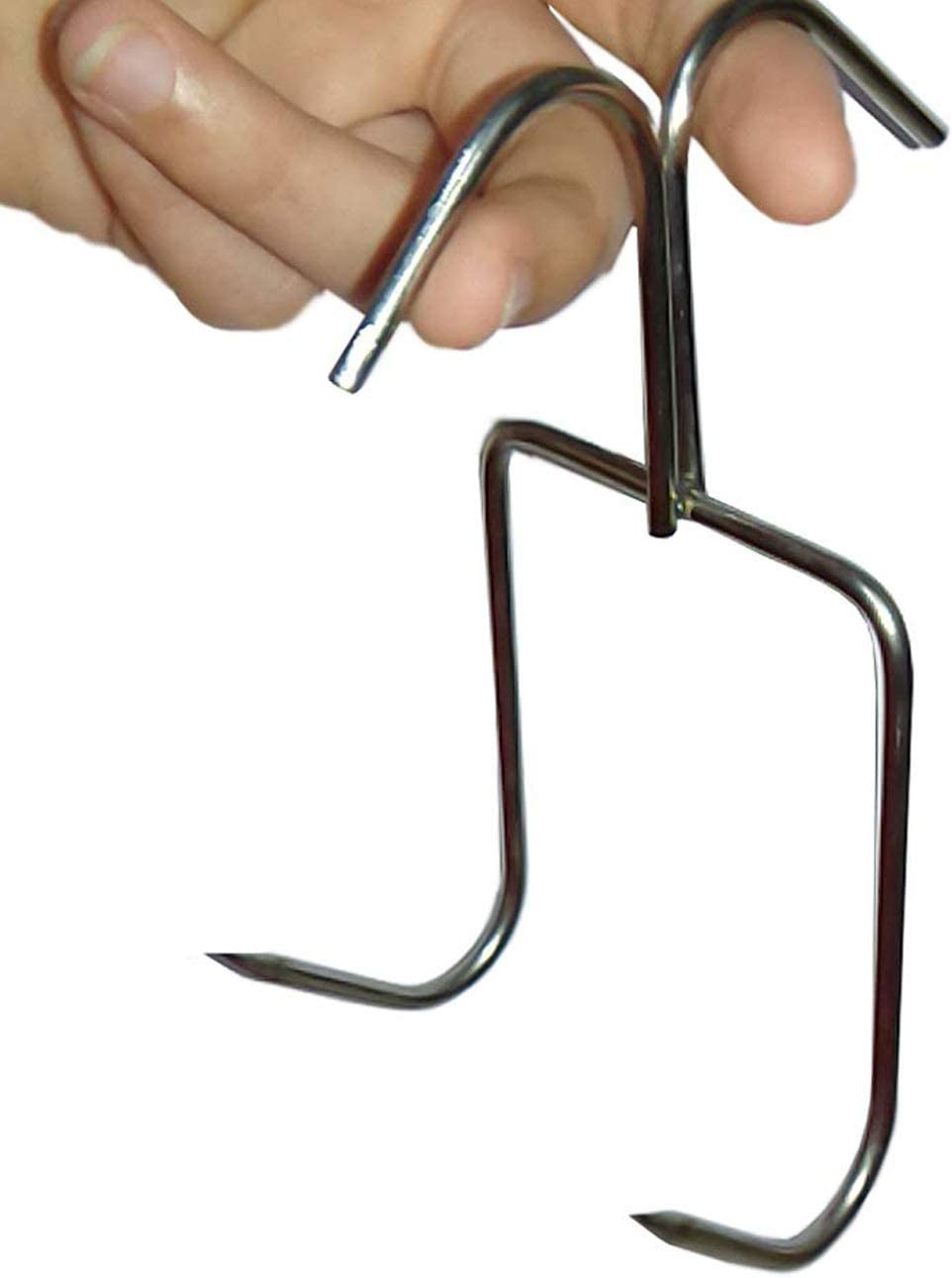 TIHOOD 4Pack Smoker Hooks, Stainless Steel Bacon Hanger, Roast Duck Hooks,Meat Hooks for Smoking, Hanging Bacon Hams Meat Processing BBQ Grill image number 1