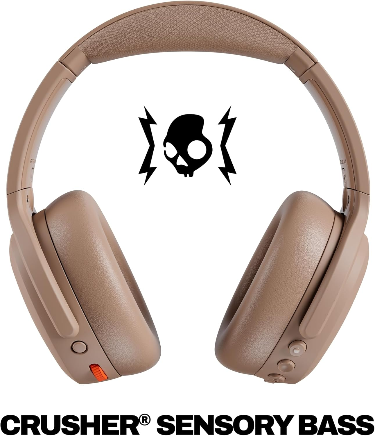Skullcandy Crusher ANC 2 Bluetooth Noise Cancelling Headphones 50 Hour Battery Extra Bass Tech Usage Wireless Headphones with Built in Microphone with Android and Iphone Noise Cancelling - Base Tan image number 2