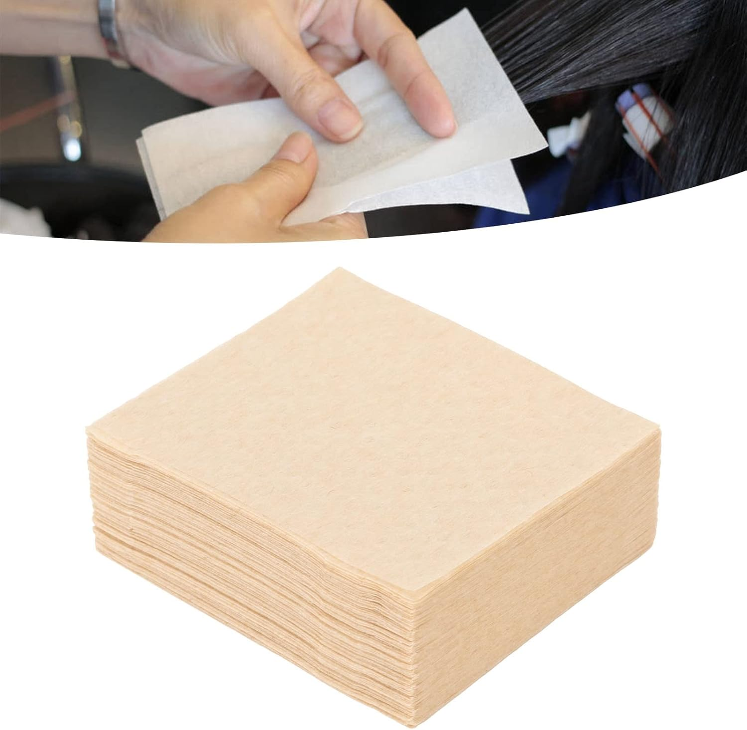 200 Sheets Hair Perm Paper, Ultra Thin Disposable Hairdressing Styling Curl Perm End Wrap Hair Protector for Salon and Home image number 1