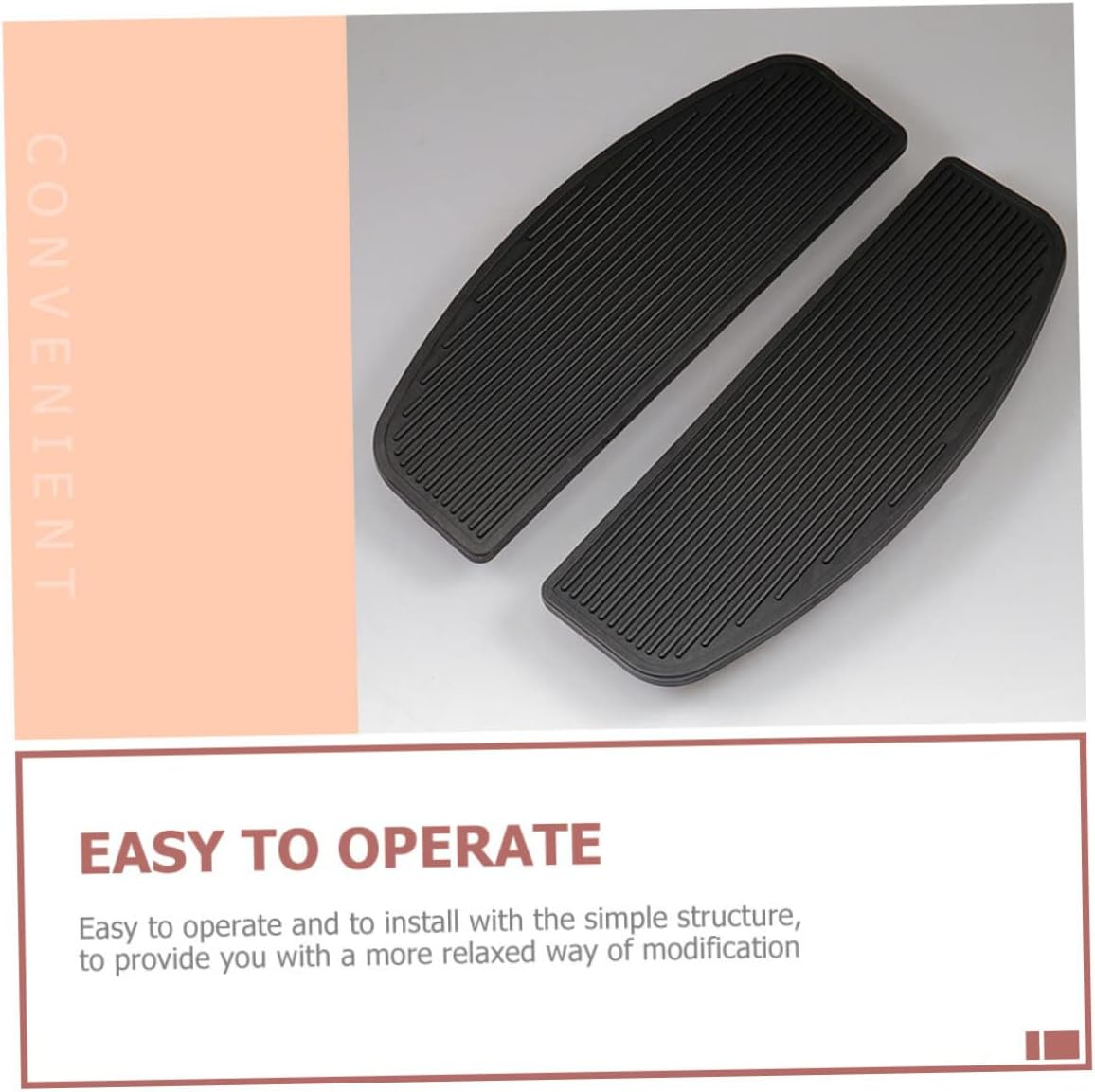 SOESFOUFU Motorcycle Rear Foot Pegs Pad Sturdy Footboard Wide Foot Tread for Motorbike Accessories image number 1