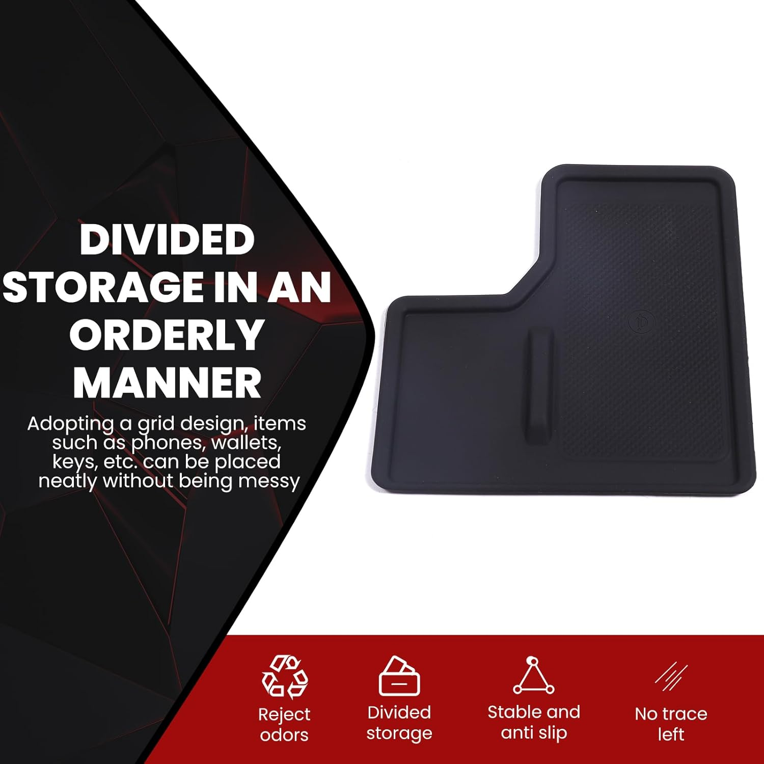 Yinaniutos Center Console Wireless Charging Mat Compatible with Toyota Land Cruiser 250 Prado 2024 2025, Center Contral Silicone anti Slip Pad, RHD (NOT for 1958/LC250 Model) image number 3