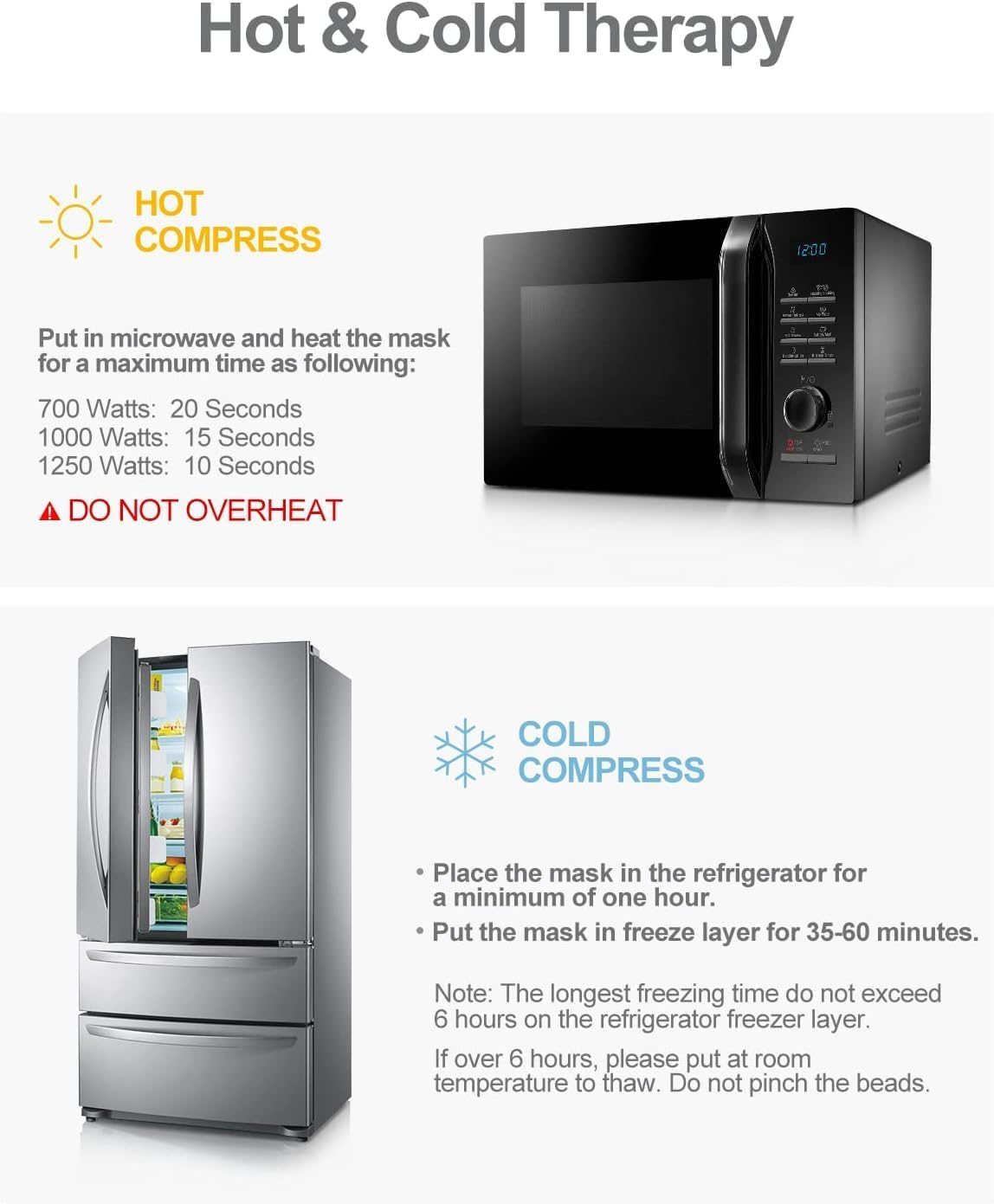 Lh-Blue Gel Eye Mask, 2 Pack Cooling Ice Sleeping Masks for Puffy Face Eyes for Men & Women, Cold & Warm Sleep Compress for Post Surgery, Puffiness, Allergies, Sinuses & Migraines- Blue image number 5