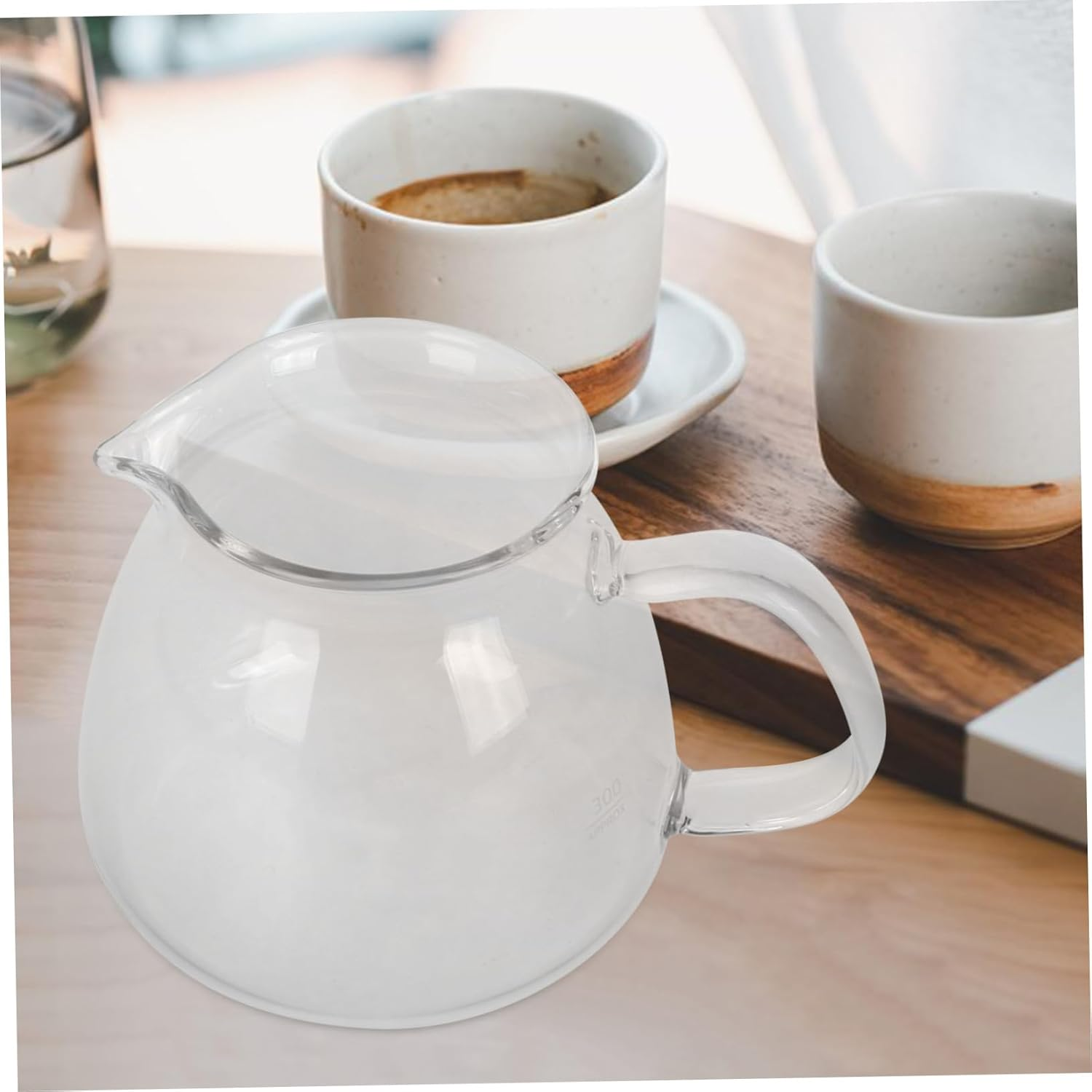 Luxshiny Glass Coffee Pot Small Pitcher for Espresso Machine Pot for Pouring Beverages at Home Office Glass Material image number 3