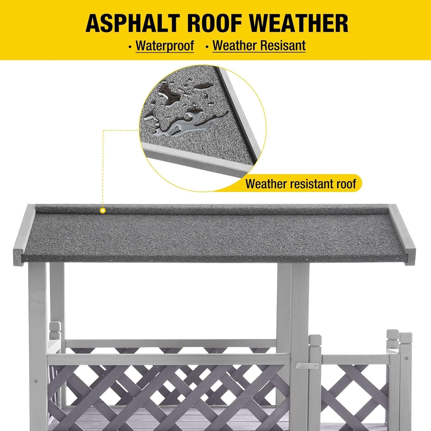 Seiyierr Cat House Outdoor Indoor Feral Kitty Shelter with Escape Door for Cats Insulated, Weatherproof Roof image number 5