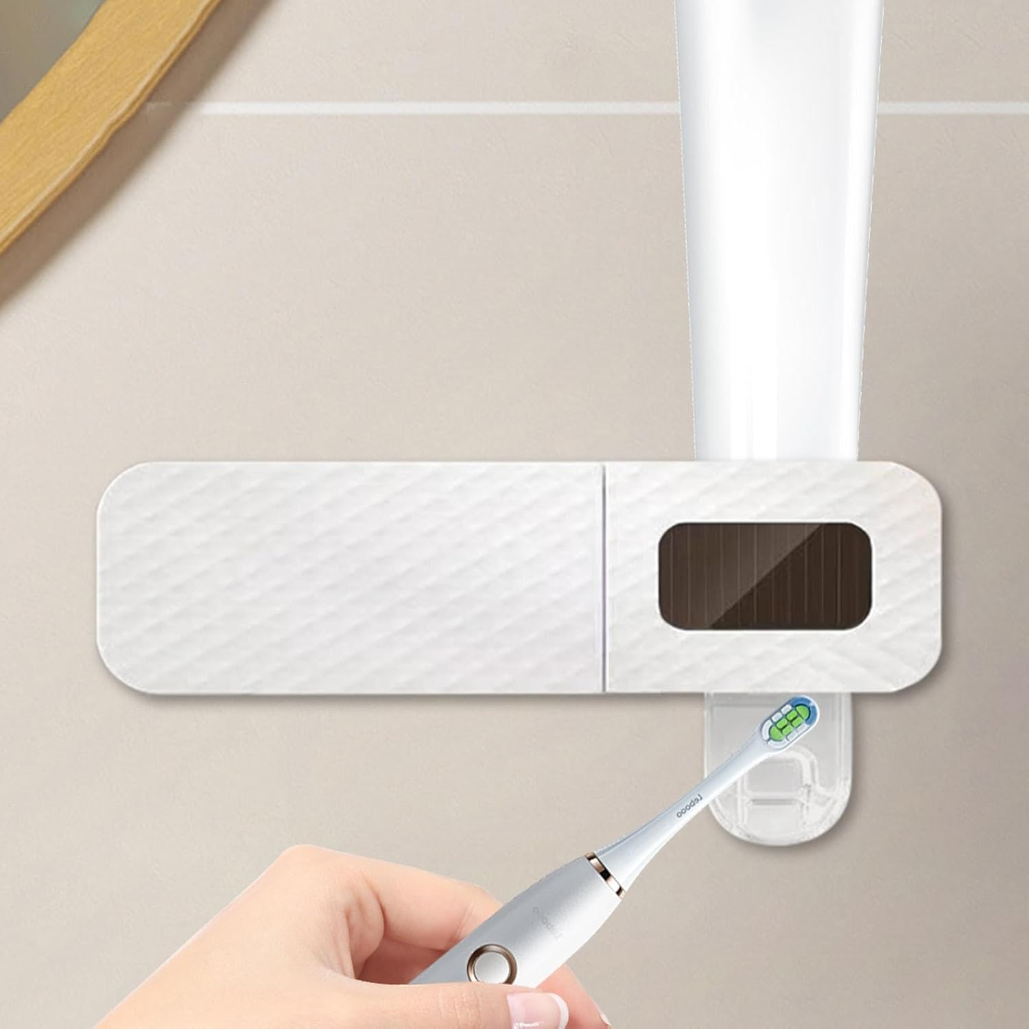 Toothbrush Holder Cleaner: Toothbrush Cleaning Holder, Smart Adhesive Toothbrush Cleaner | Automatic Toothbrush Cleaning Case, Ac