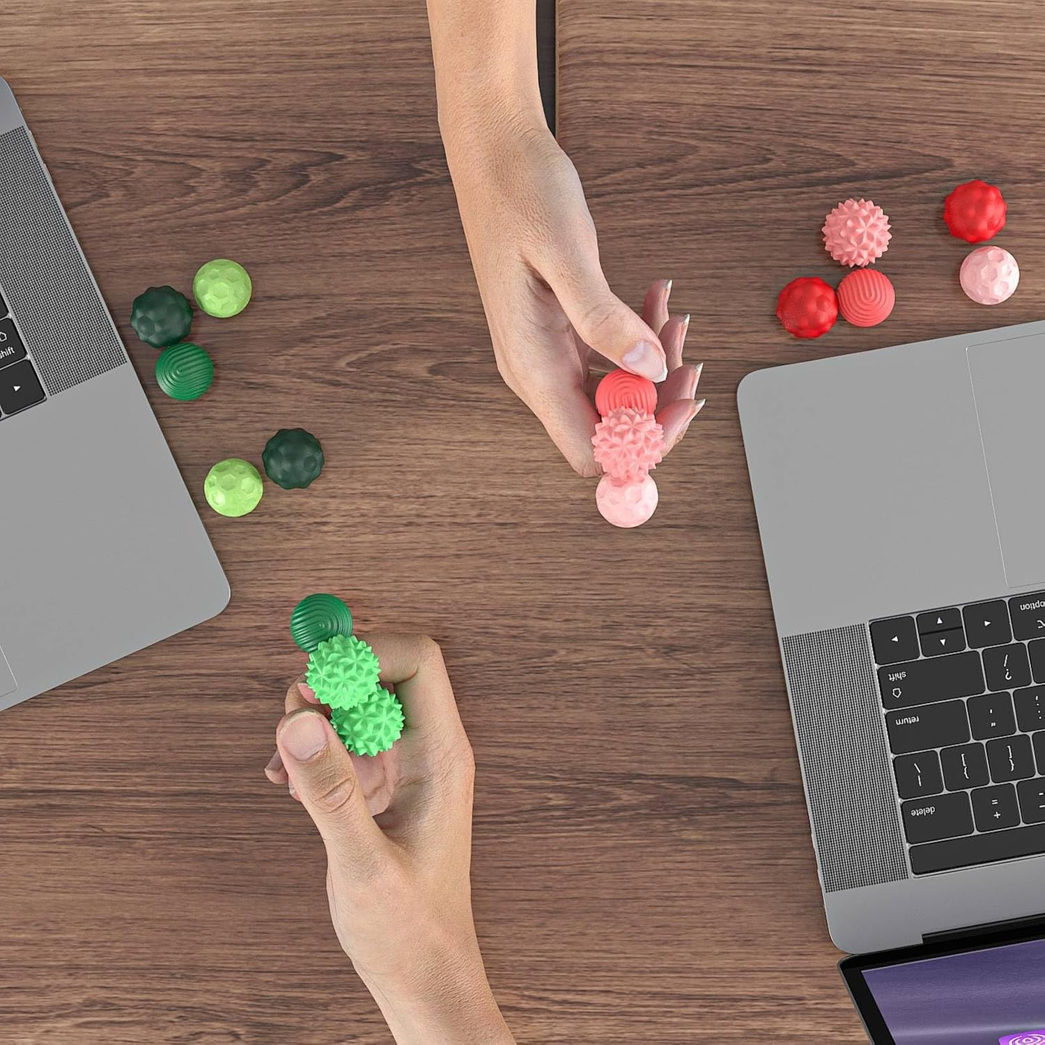 Magnetic Sensory Fidget Balls - 8 Pcs Stress Relief Sensory Ball, Silicone Sensory Toys for Adults, Teens, Calming down Anxiety, Autism, ADHD, Office Desk Toy, Stocking Stuffer for Men Women Teen Gift image number 6