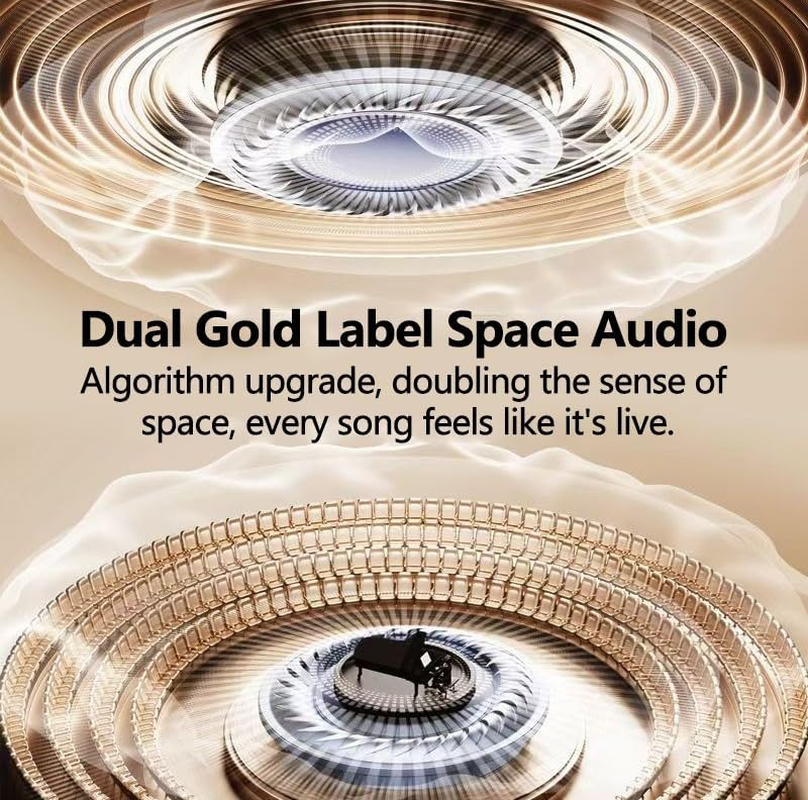 ND NEXT DESTINATION - 8902 Wireless Headphones with Bluetooth 5.3 with Powerful Bass and Stereo Sound, Adjustable Headband with Long Battery Life, Black - Silver image number 4