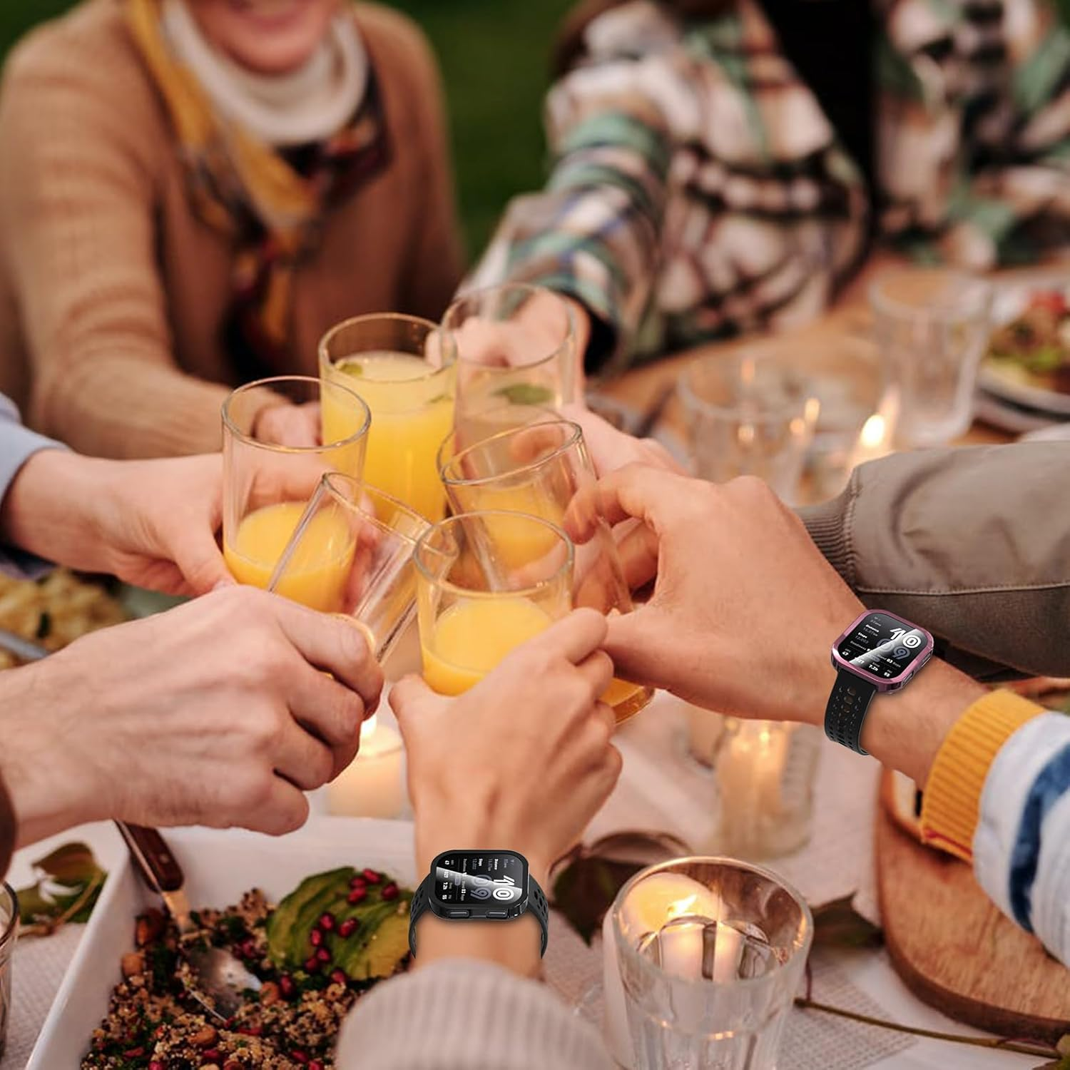 Hianjoo [5 Packs] Case Compatible with Amazfit Bip 6【Not for Bip 5】, Cover Protective Scratch-Resistant Soft TPU Lightweight Bumper Shell - Clear/Black/Silver/Rose Pink/Rose Gold image number 4