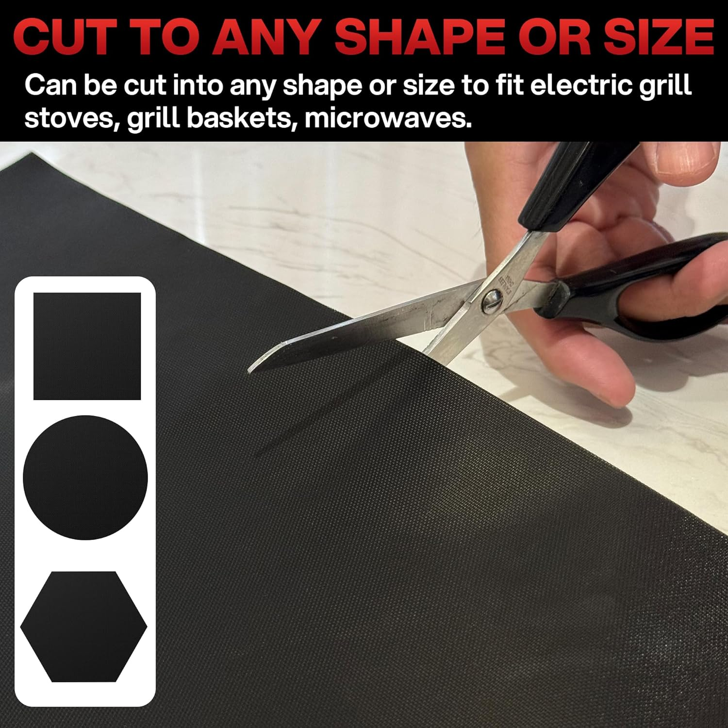 Grill Mats for Outdoor Grill, (10 Pcs) Non Stick BBQ Grill Mat Grilling Mat, BBQ Grilling Accessories, Heavy Duty, Reusable and Easy to Clean, Grill Sheets for Gas Charcoal and Electric BBQ image number 5