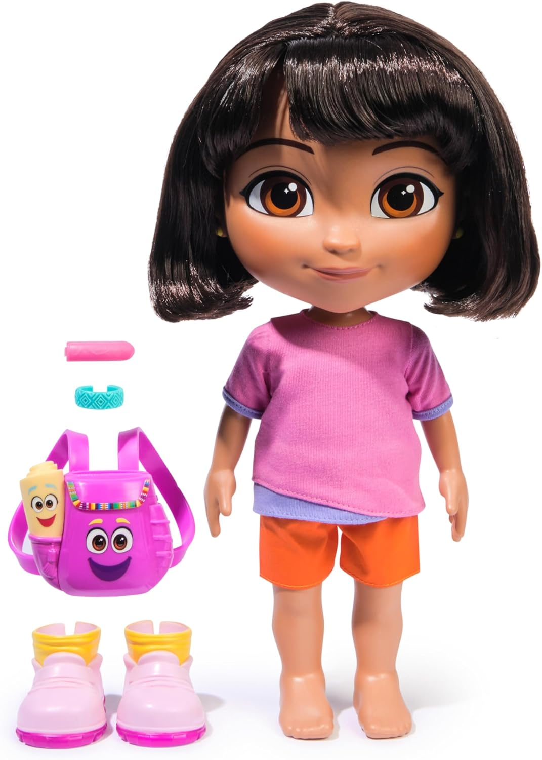 Dora, Sing & Explore Dora Doll with Music, Sound Effects, Bilingual Phrases, Doll Clothes and Accessories, Kids Toys for Girls and Boys Ages 3 and Up image number 5