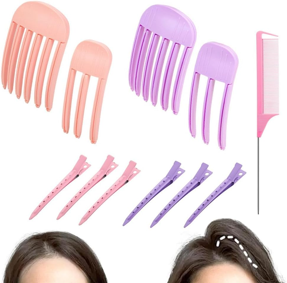 TTPSRY 11 Piece Pony Volume Comb Set Hair Styling Clips Hair Clips Hairstyle Aid Volume Comb Hair Comb Styling Accessories image number 6