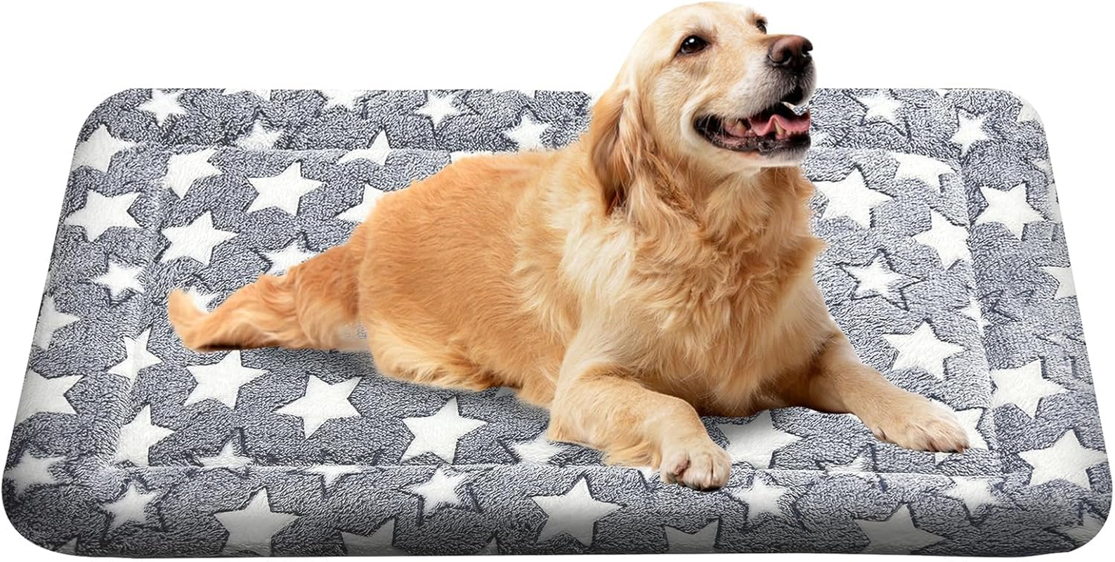 Reversible Dog Bed Mat (Cool & Warm) - Washable Kennel Pad, Star Pattern, Water-Resistant Lining, All-Season Pet Sleeping Mat for Small/Medium/Large Dogs, Machine-Washable Pet Bed image number 5