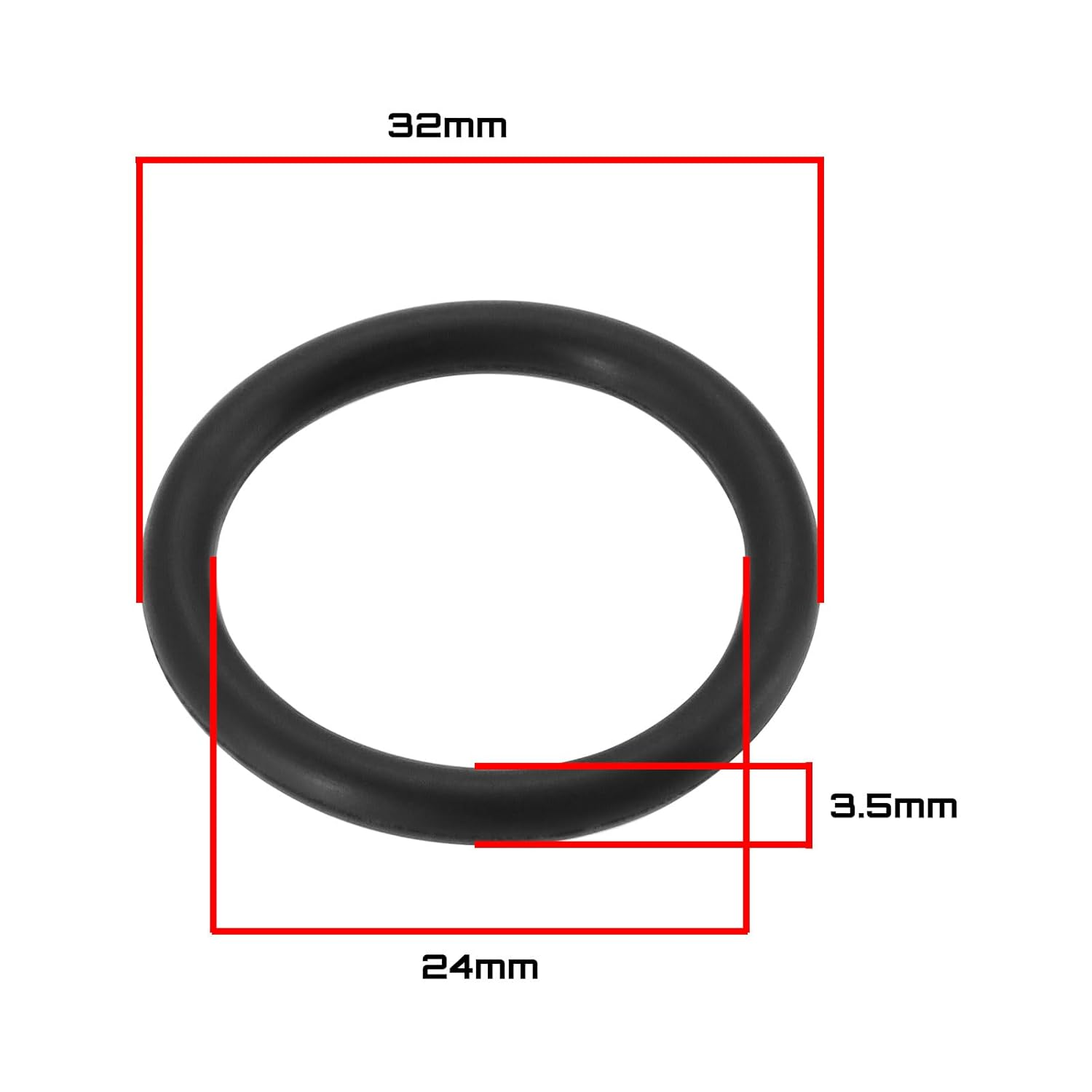Ecsing 10Pcs Swimming Pool Filtration Pump Hose Rubber O-Ring Sealing Gasket Outer Diameter 32Mm Thickness 3.5Mm Compatible with Bestway Hose Connection image number 4