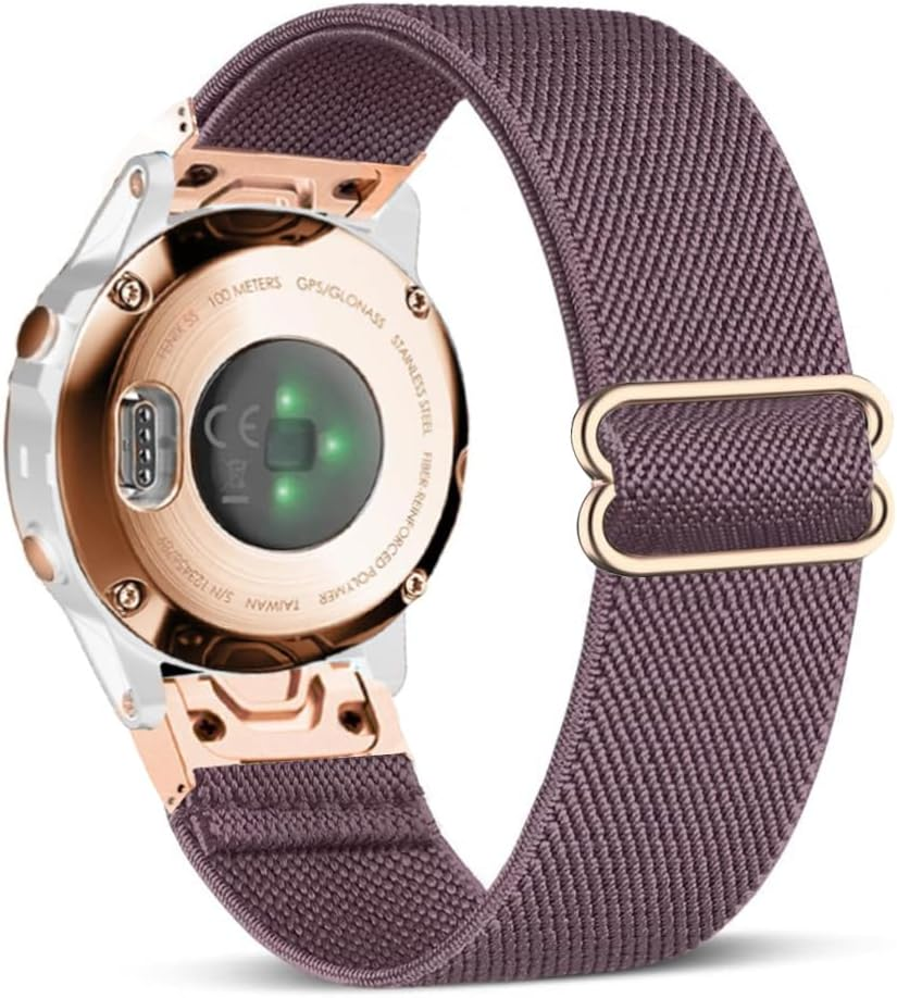 TUCOMO Elastic Nylon Wristband Compatible with Garmin Fenix 7S / Fenix 6S / Fenix 5S / Descent Mk2S, Quick Fit 20 Mm Loop Stretchy Replacement Strap for Garmin Epix Pro 42 Mm Men Women